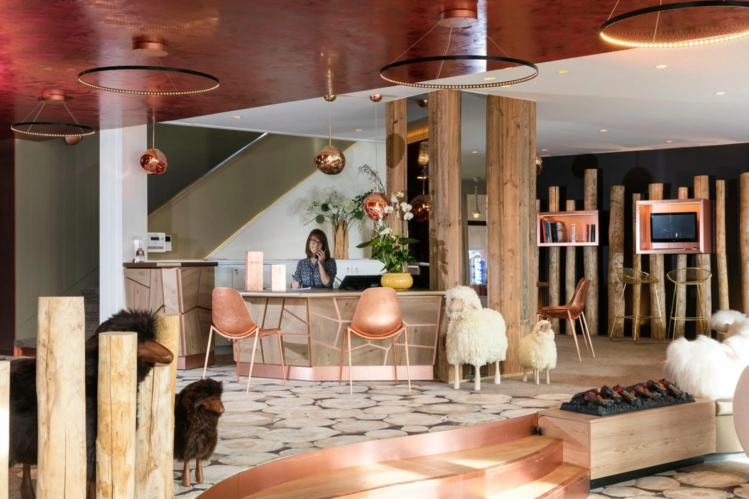 Lobby or reception in Grandes Rousses Hotel & Spa