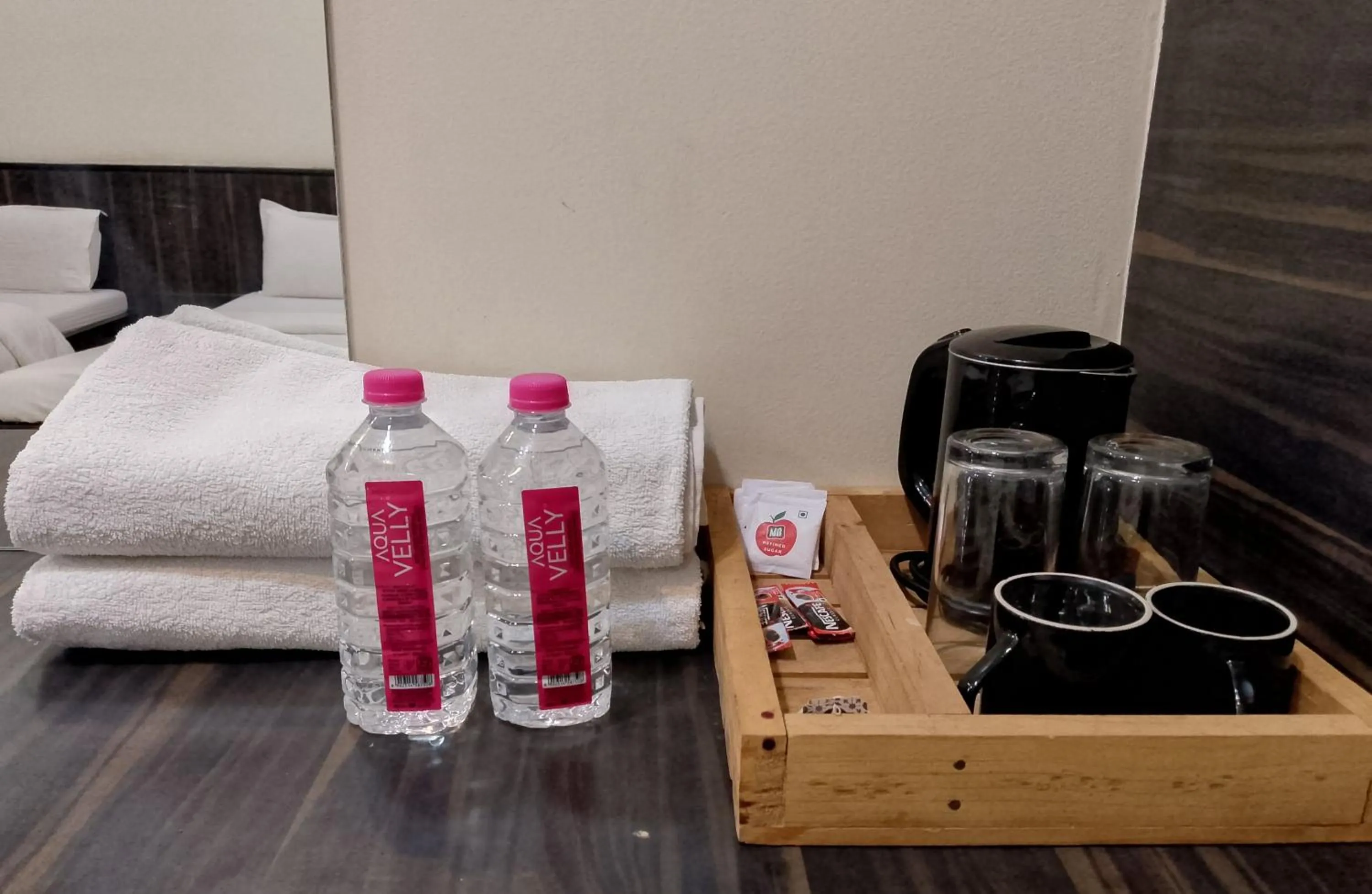 Bed in Hotel President Banquet & Lawn