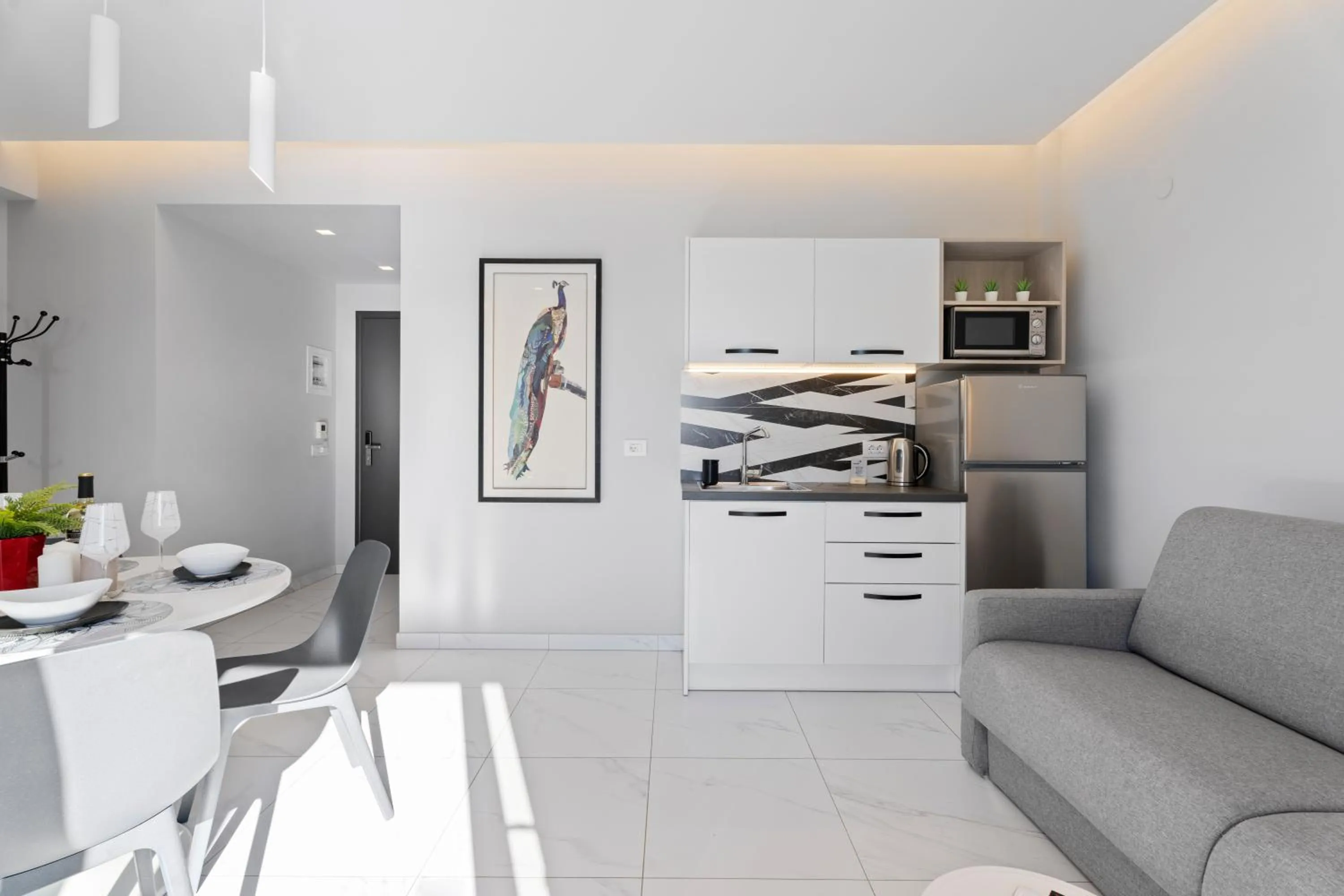 Kitchen or kitchenette in Frunze Luxury Apartments