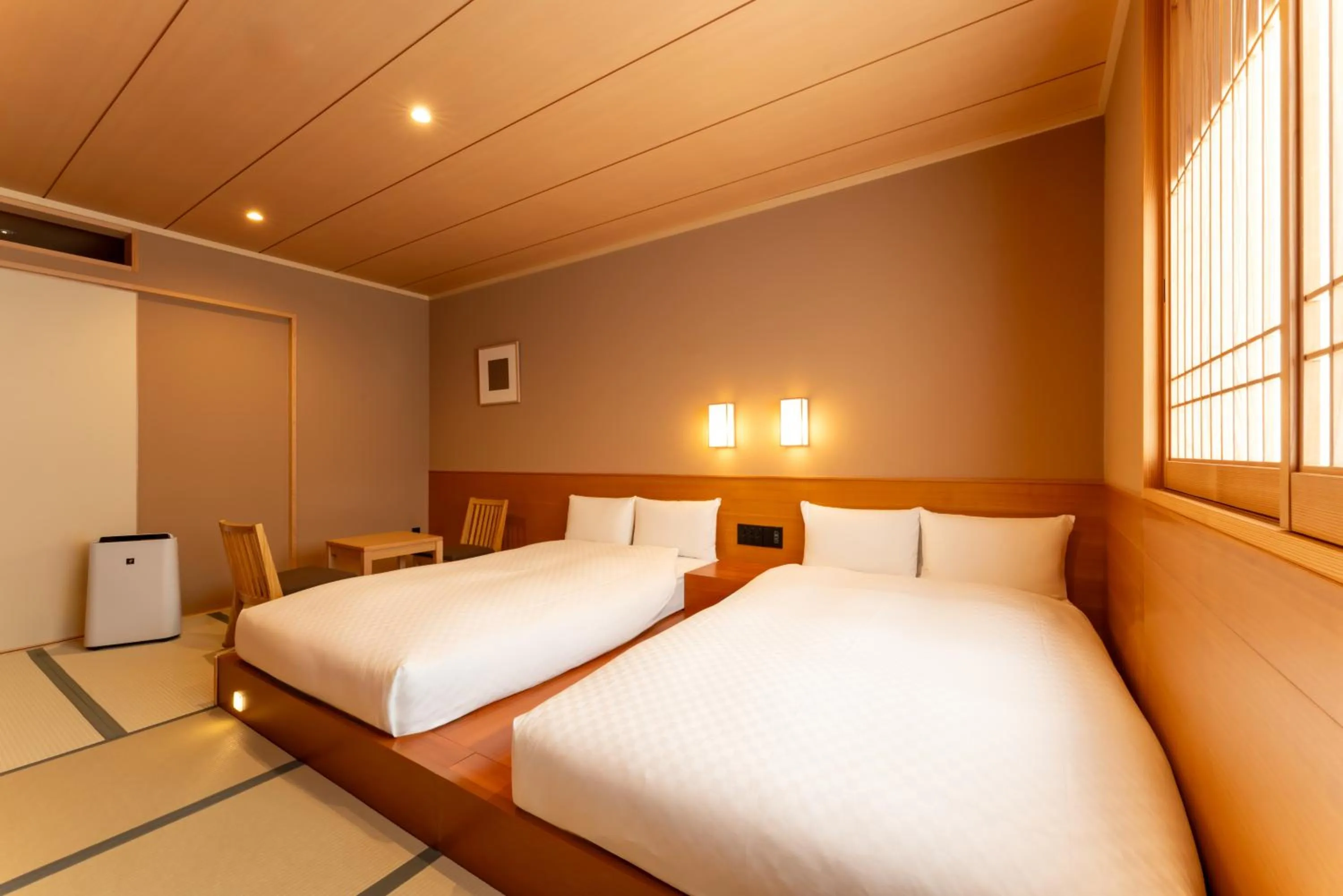 Bed in Temple Town Hotel WAQOO Horyuji