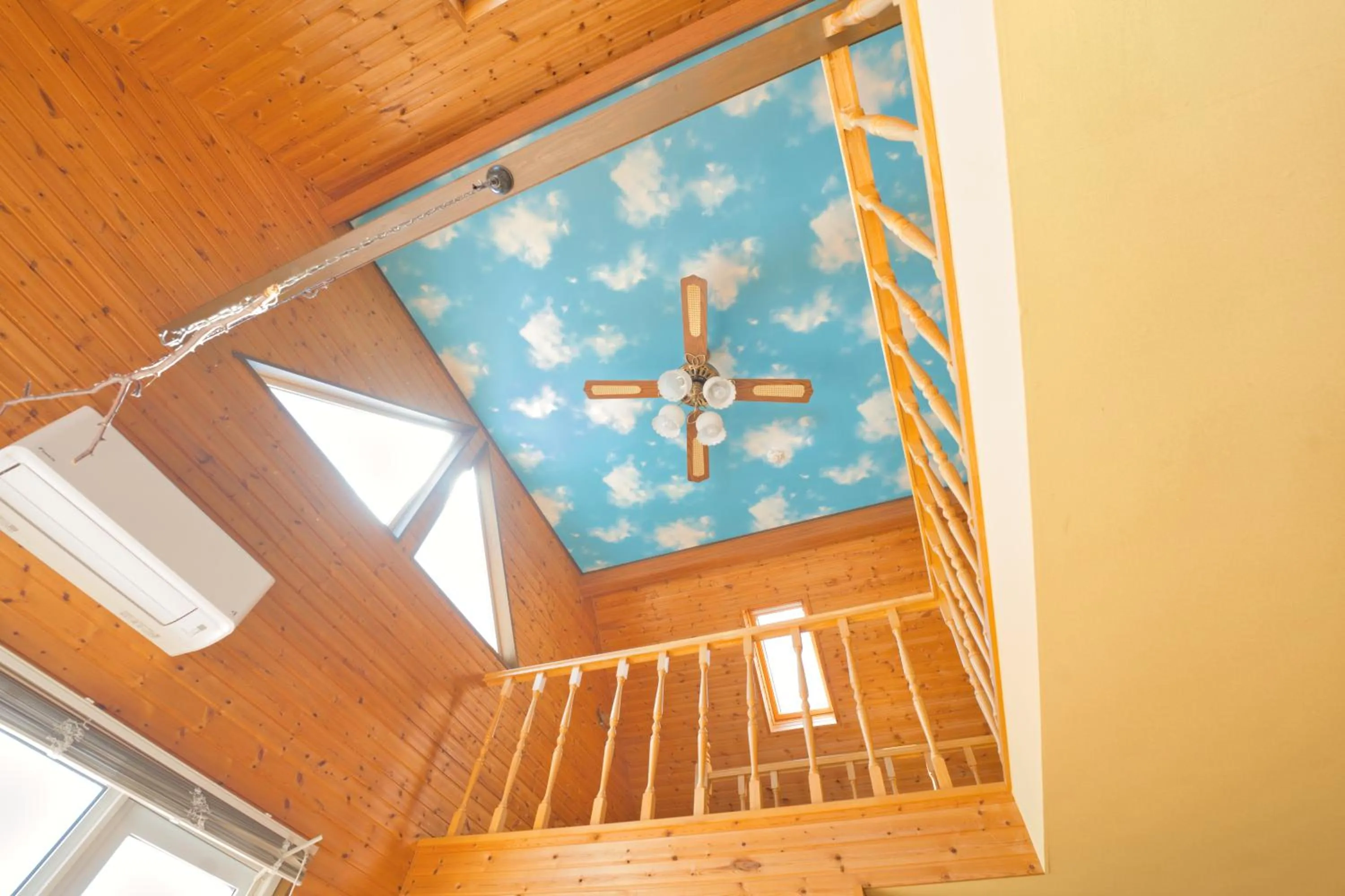 Living room in LAKE TOYA Great view log cabin