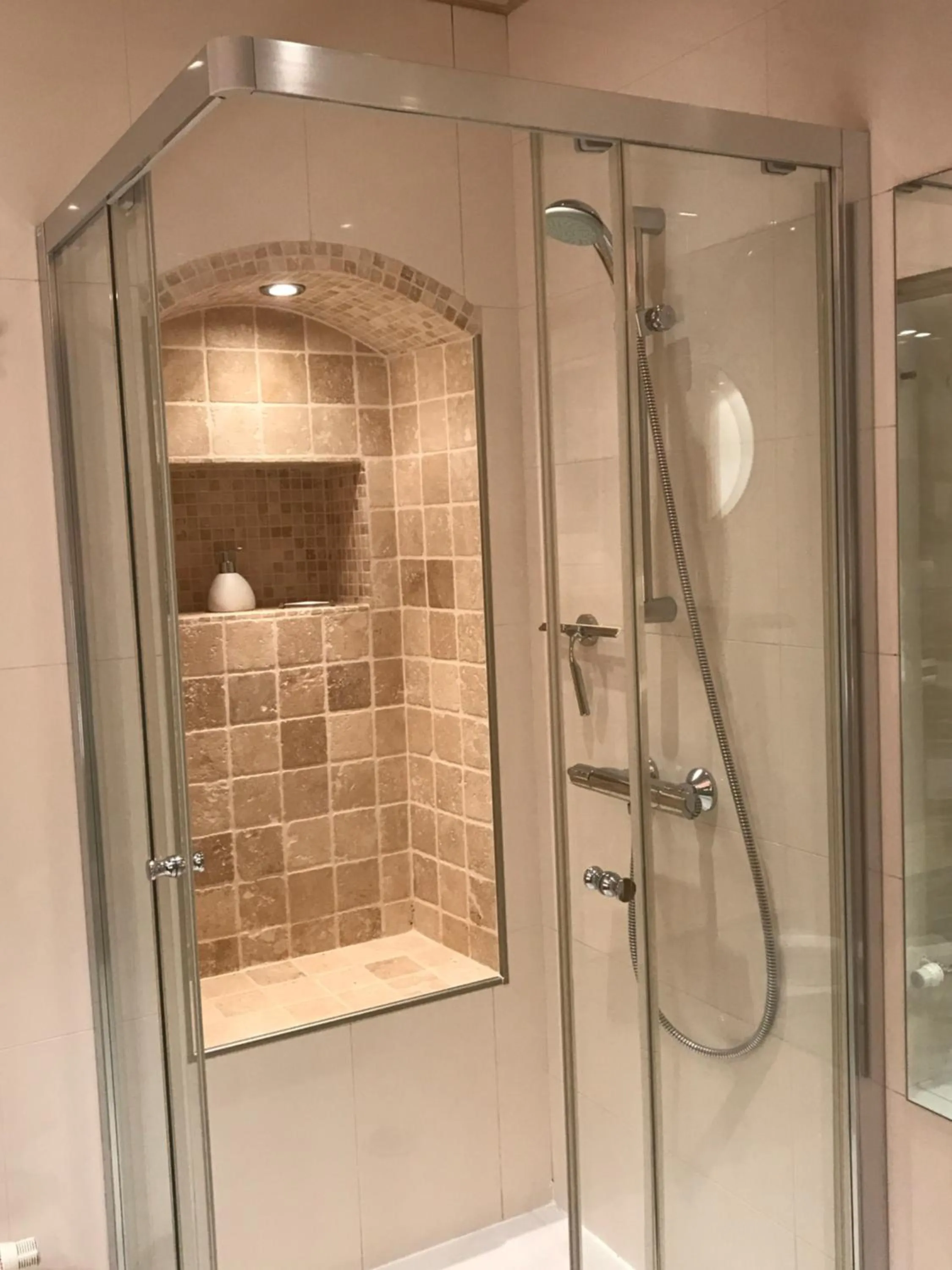 Shower in Logis Saint-Flaceau