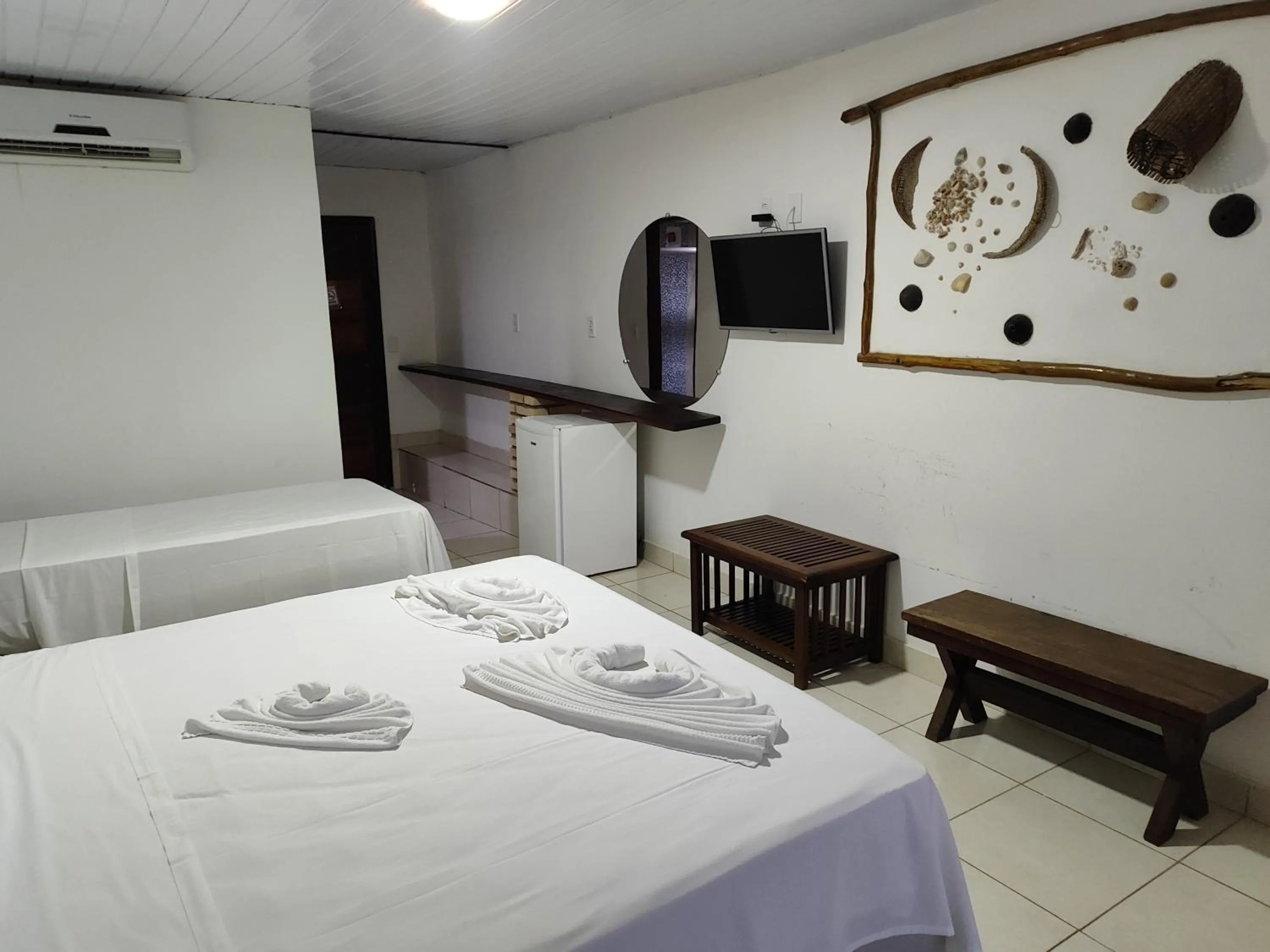 Bed in Pousada Água de Fuego