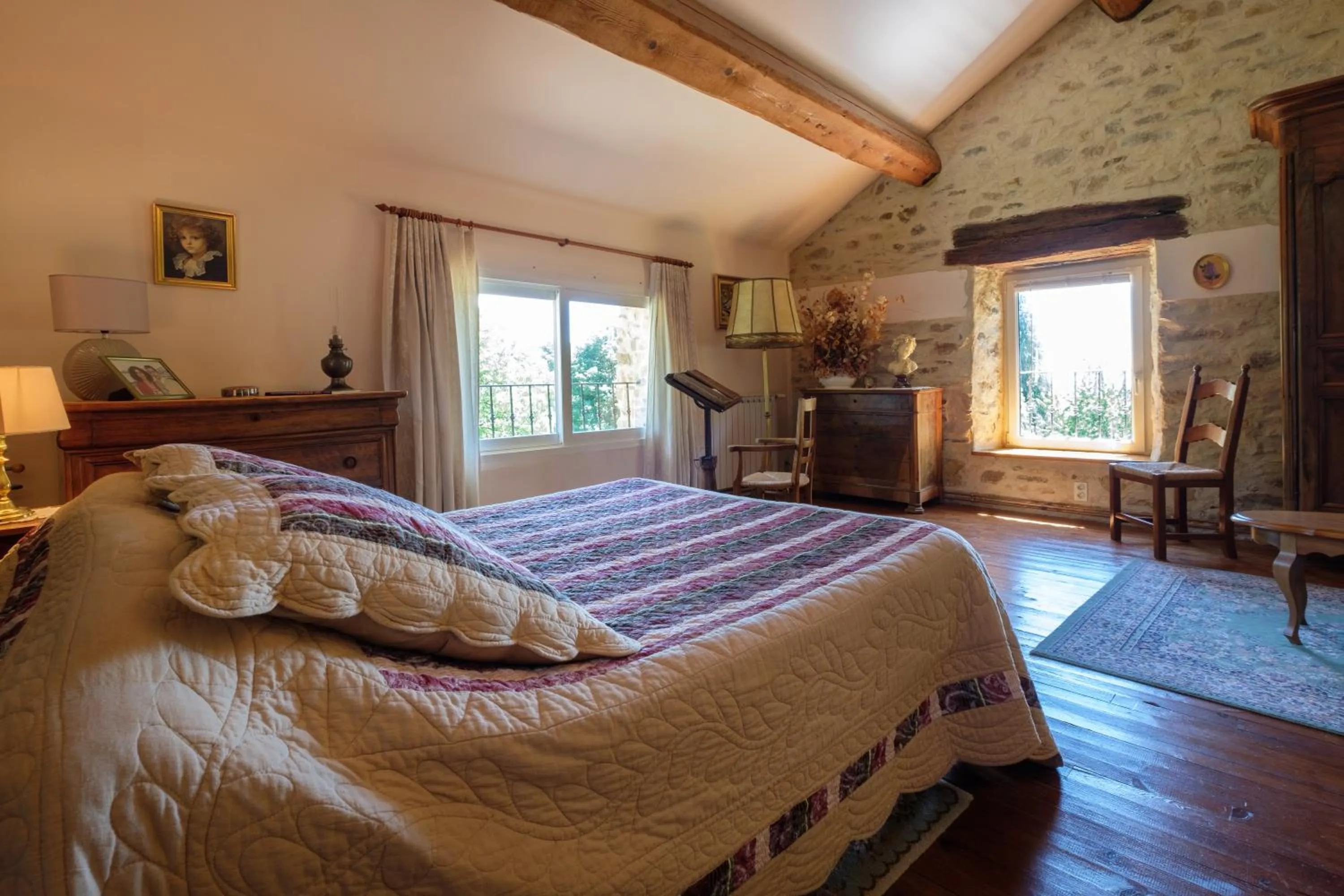 Bedroom, Bed in Domaine de Malouziès