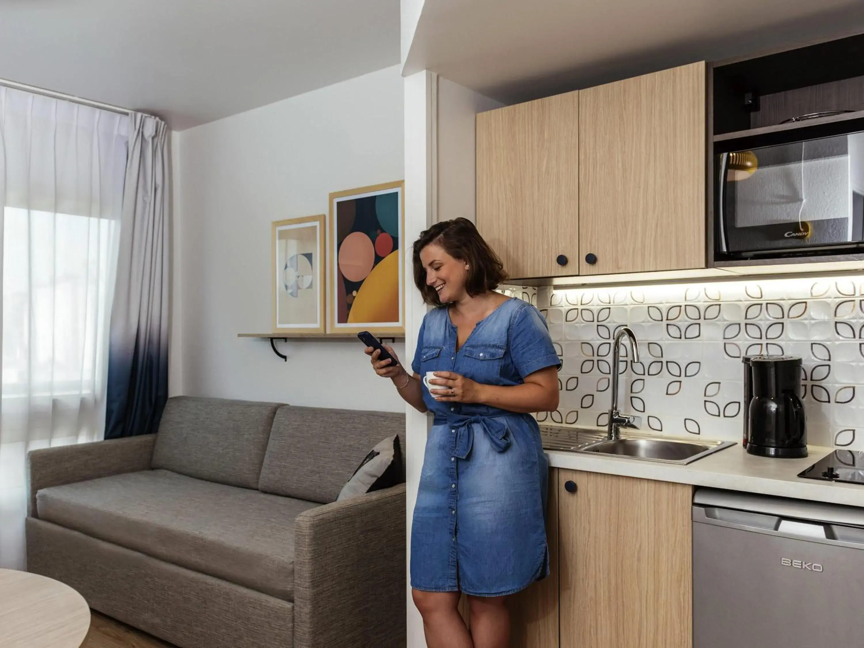 Bedroom in Aparthotel Adagio Access Paris La Villette Bedroom in Aparthotel Adagio Access Paris La Villette