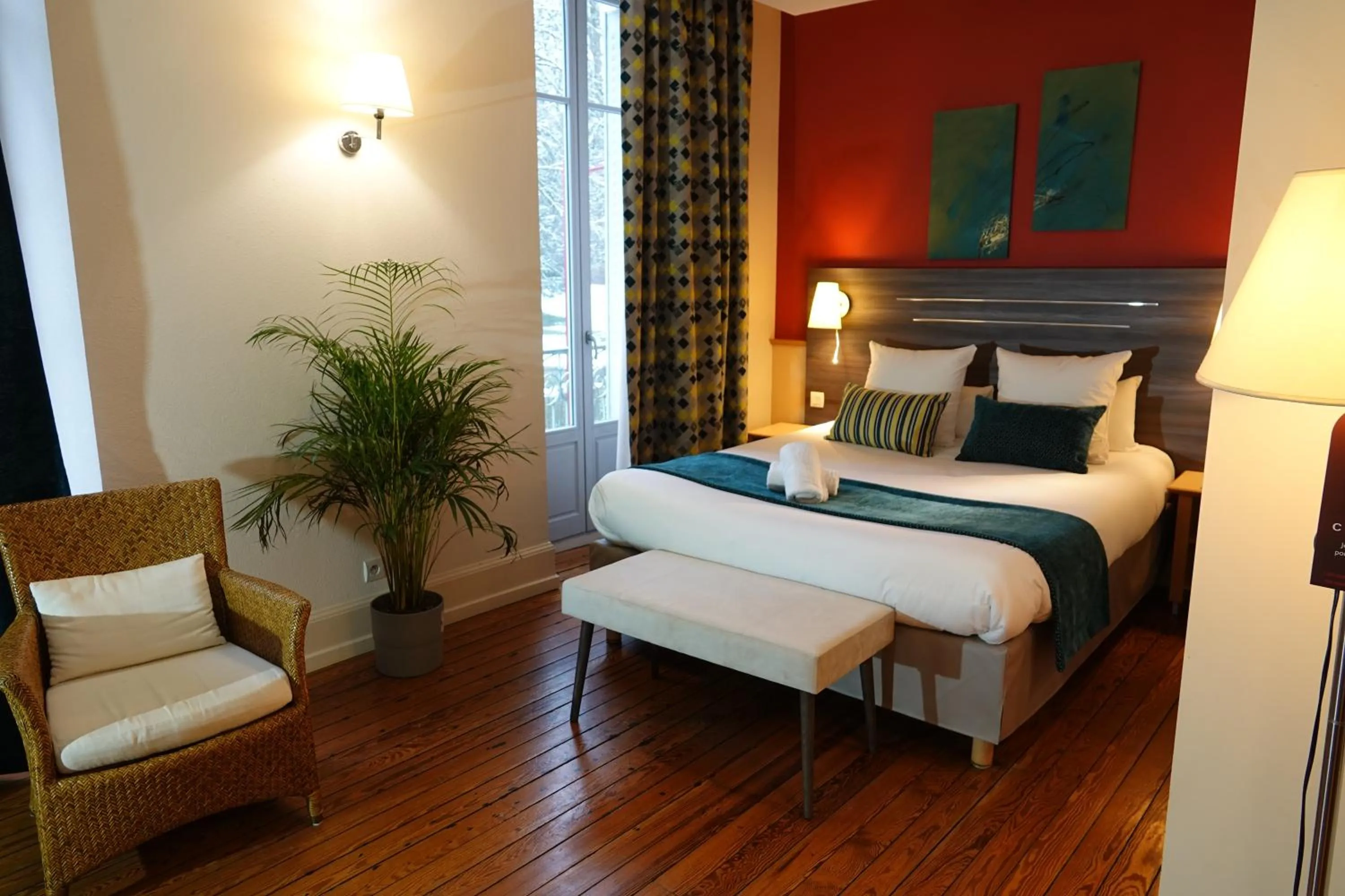 Bedroom, Bed in HOTEL CERISE - LES SOURCES Luxeuil-les-Bains