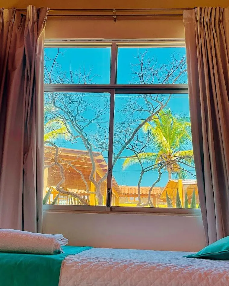 Garden view, Bed in Hotel Coral Blanco with high speed internet Starlink and Galapagos Tour Operator