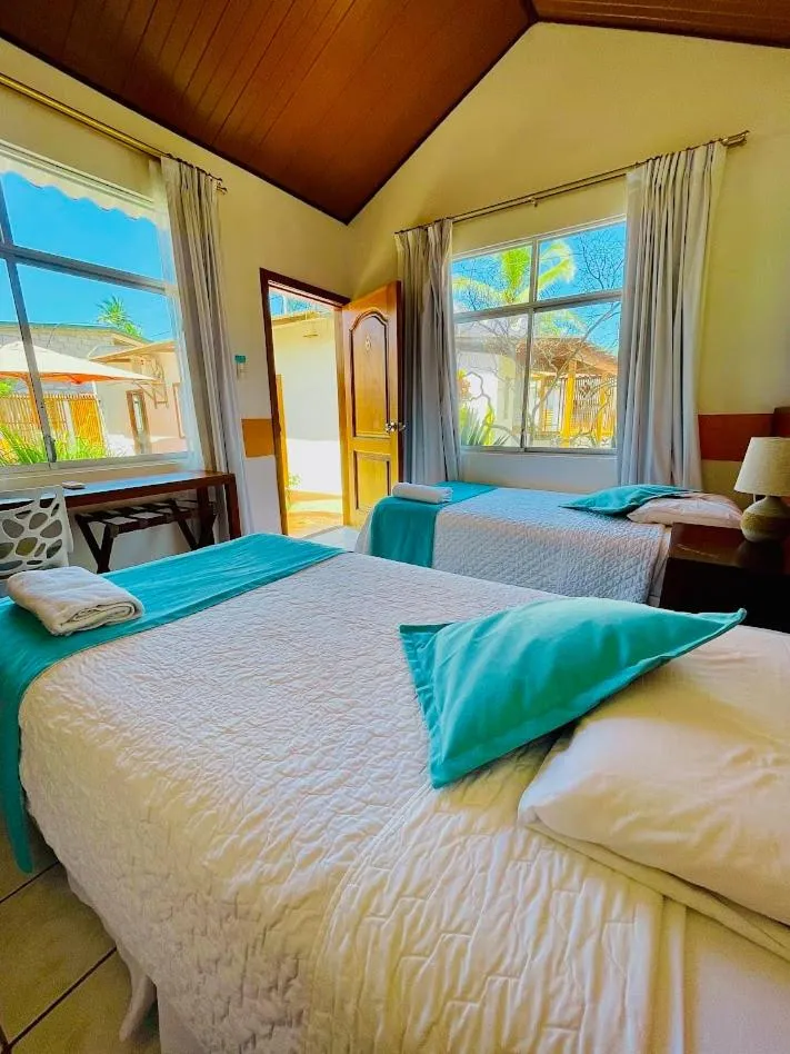 Garden view, Bed in Hotel Coral Blanco with high speed internet Starlink and Galapagos Tour Operator