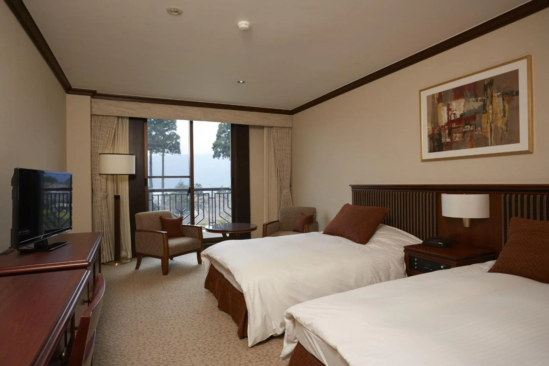 Balcony/Terrace, Bed in Odakyu Hotel de Yama