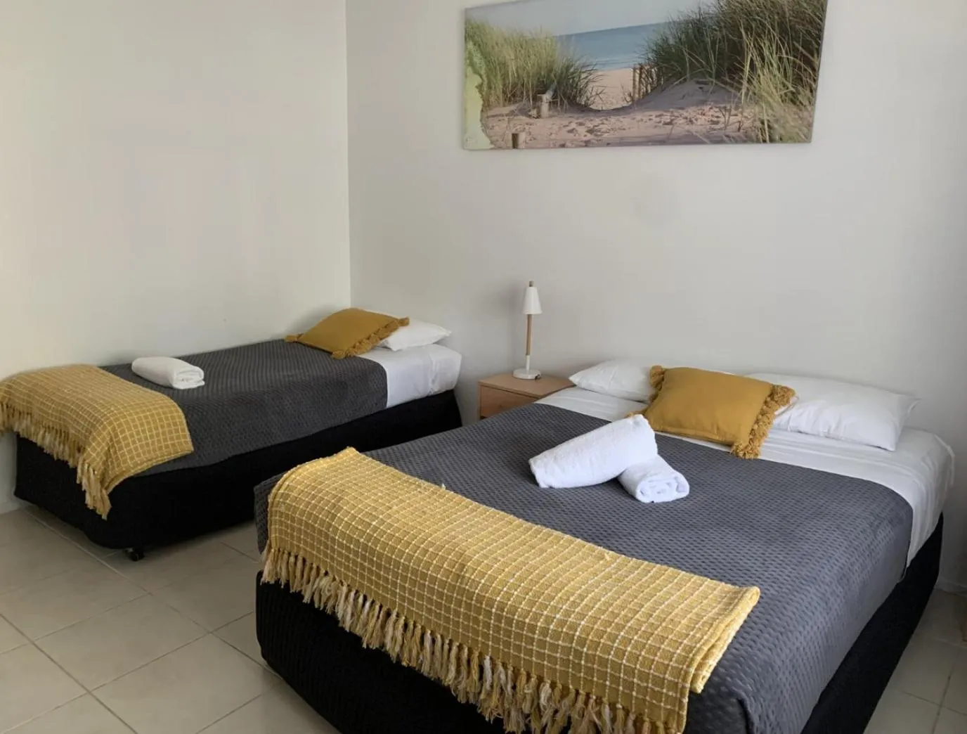 Bed in Ocean Shores Motel