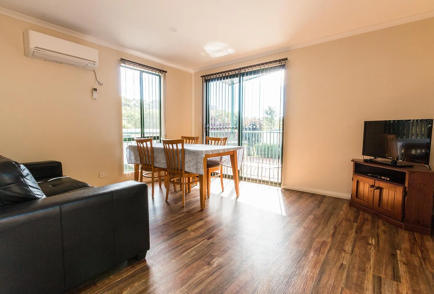 Living room in Riverview Tourist Park