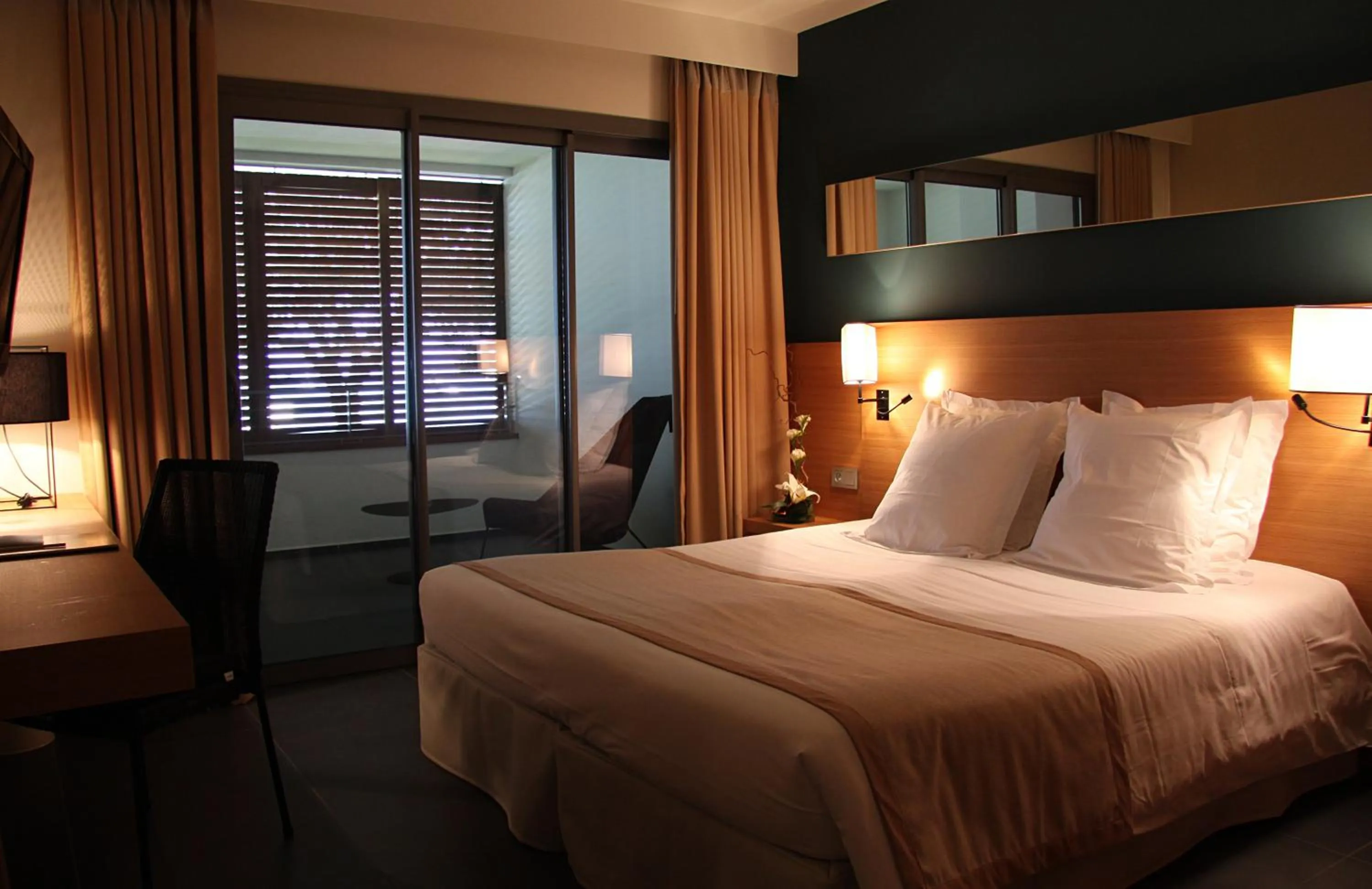 Bed in Hôtel & Lodges Moby Dick