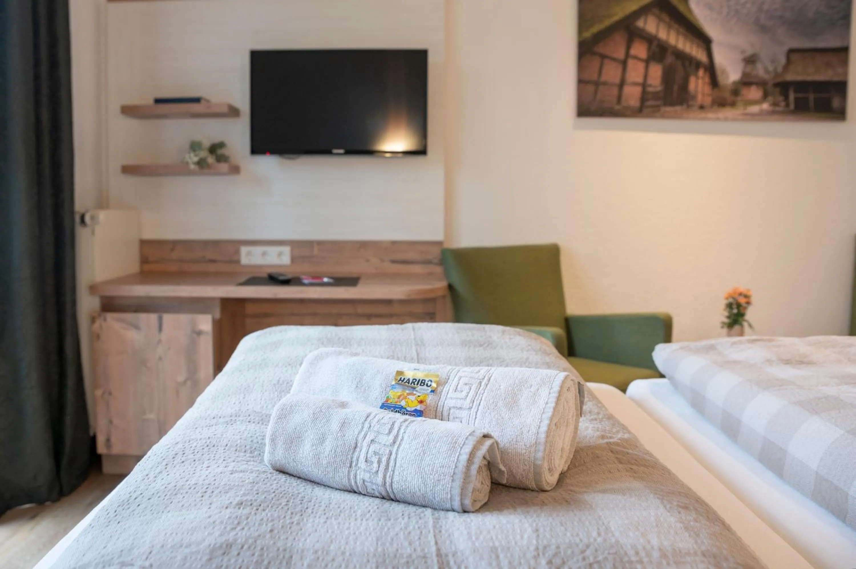 Bed in Hotel Am Deich