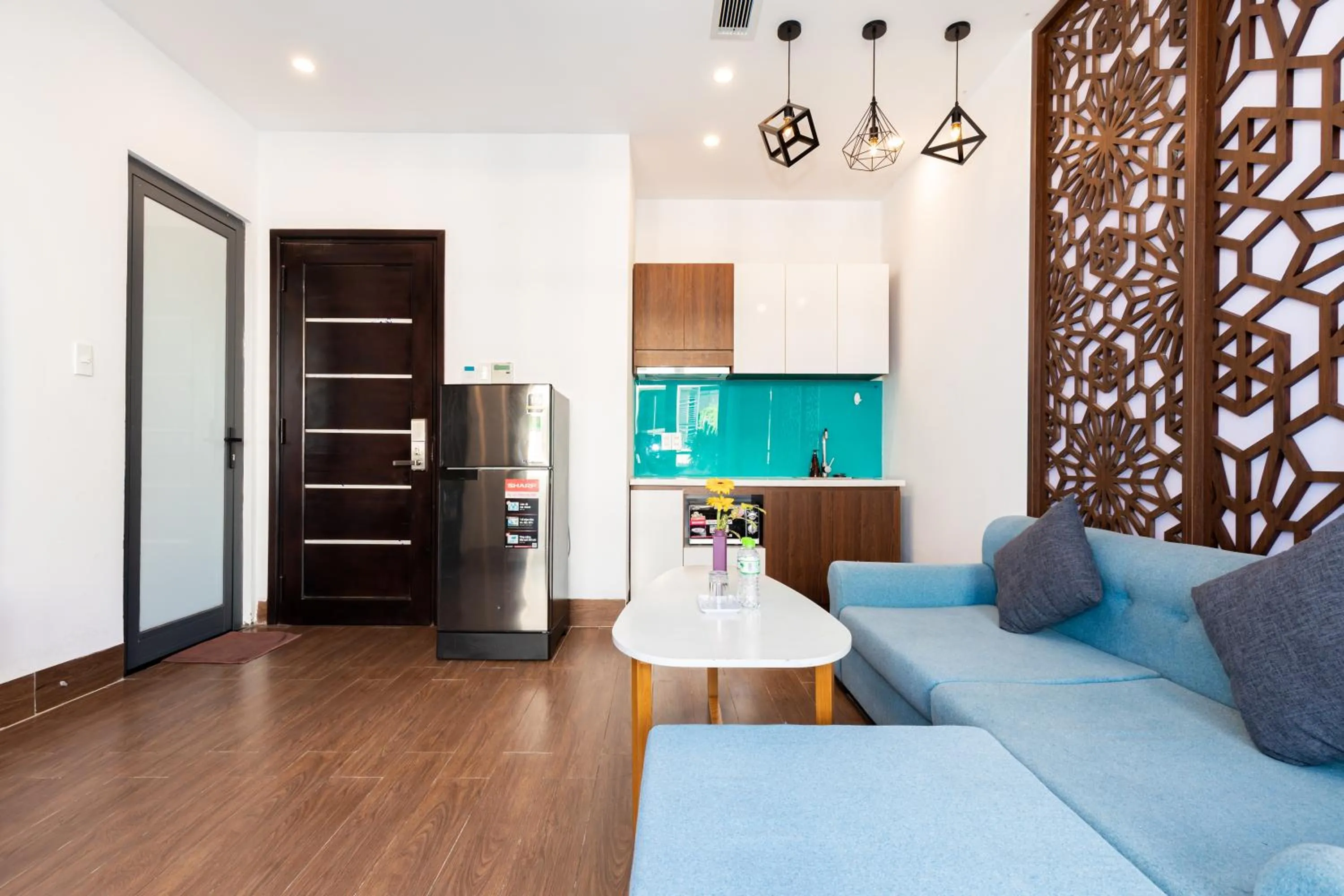 Kitchen or kitchenette in Smeraldo Hotel & Apartment