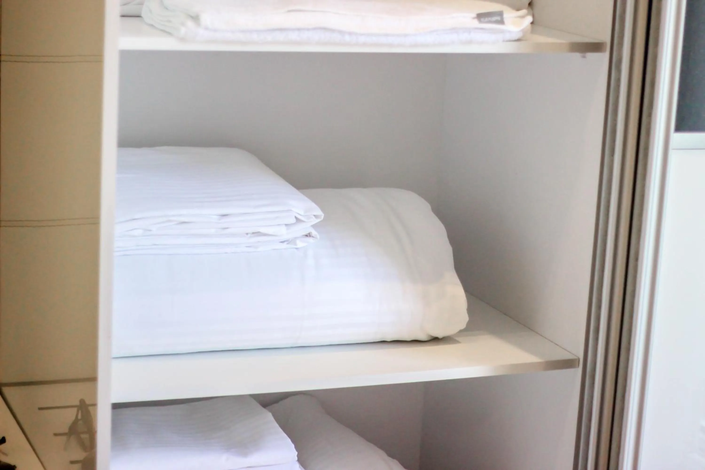 towels, Bed in Brilant Luxury Apartment