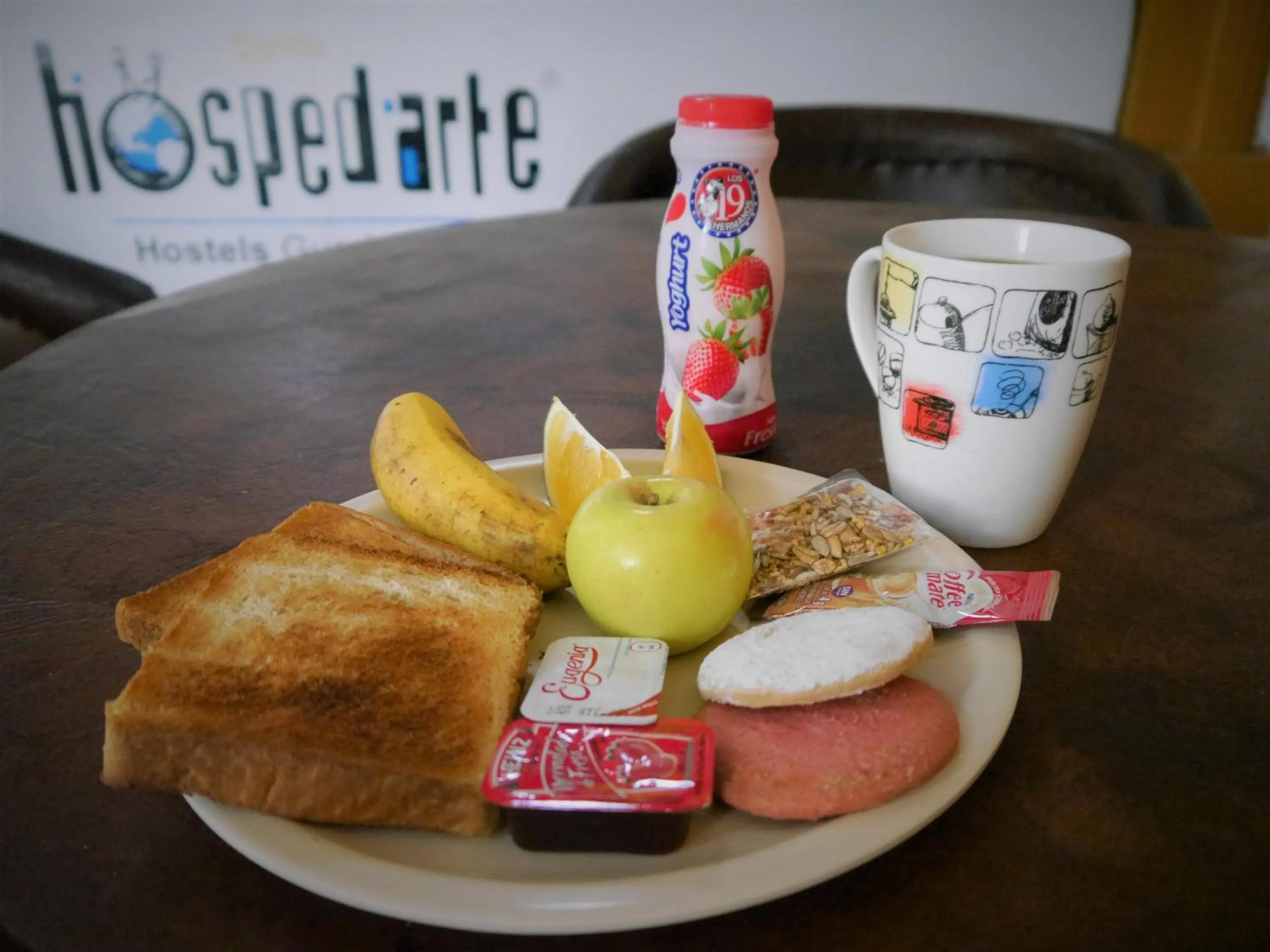 Continental breakfast in Hostel Hospedarte Centro