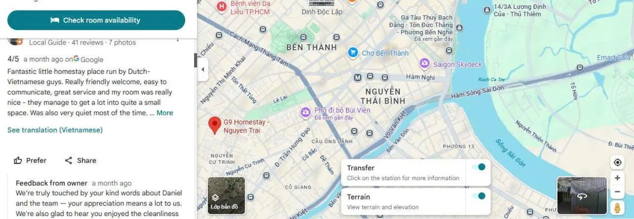 Text overlay in G9 Homestay - Nguyễn Trãi