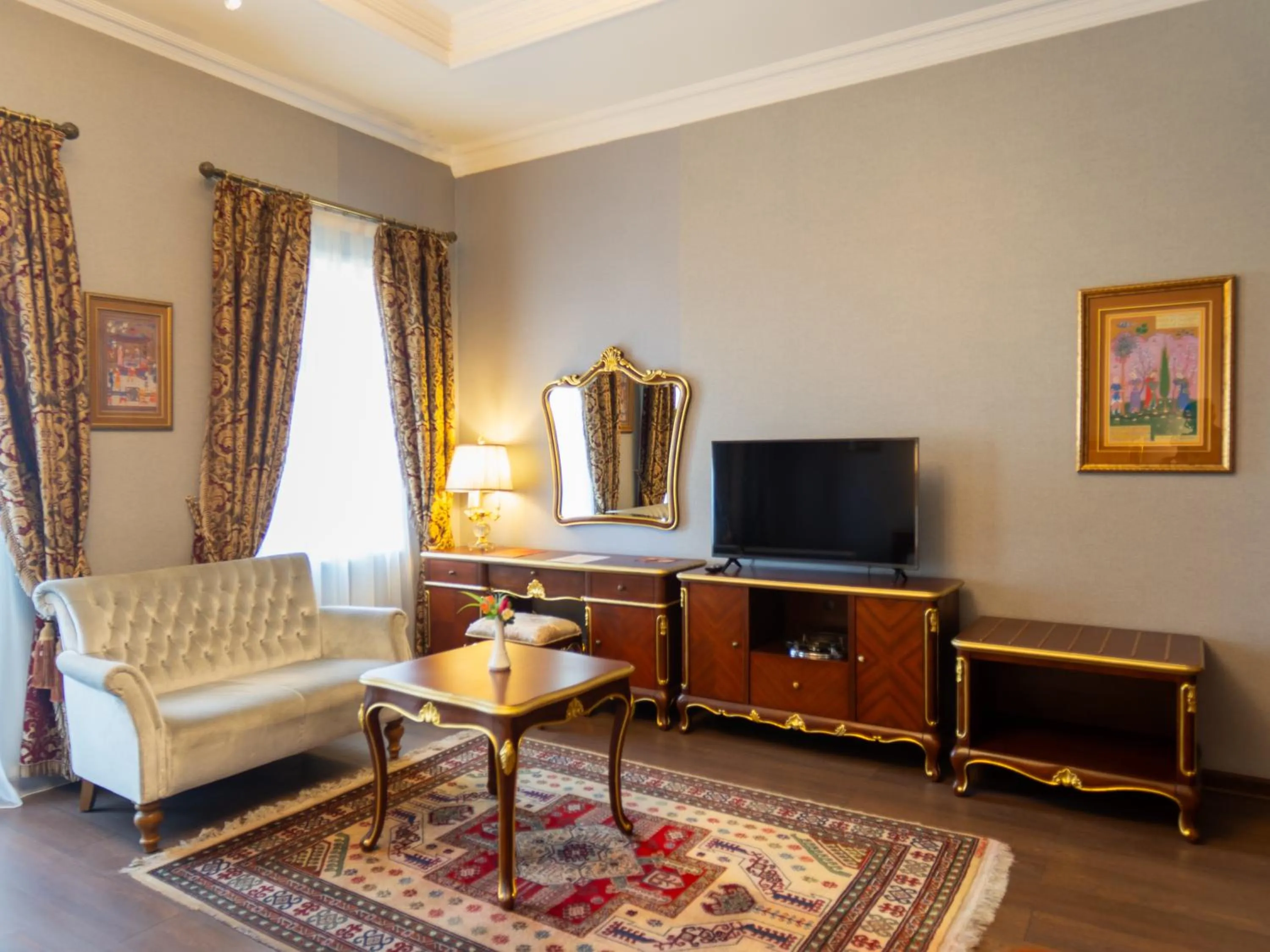 Seating area in Shah Palace Luxury Museum Hotel
