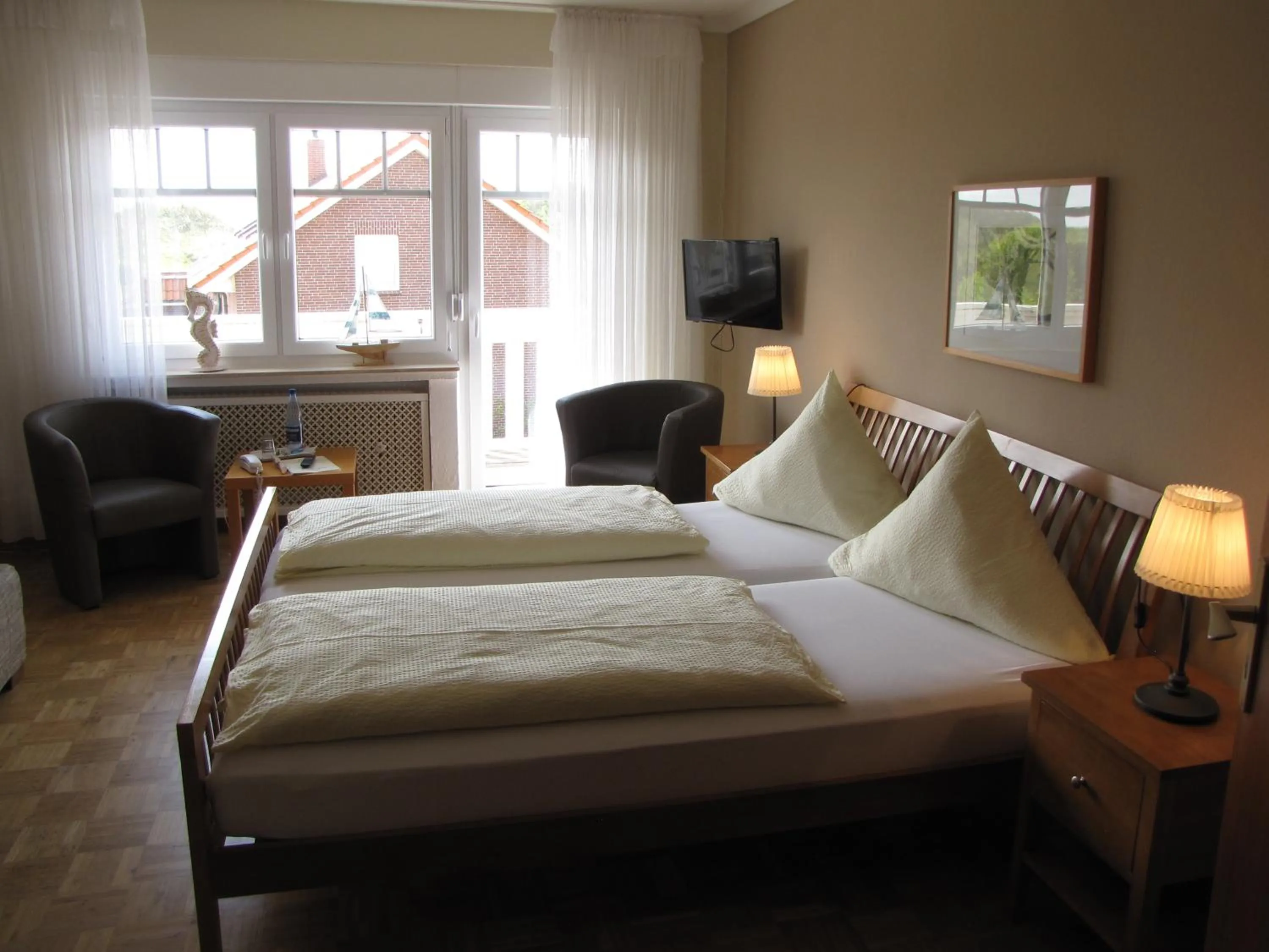 Living room, Bed in Strandhotel-Najade