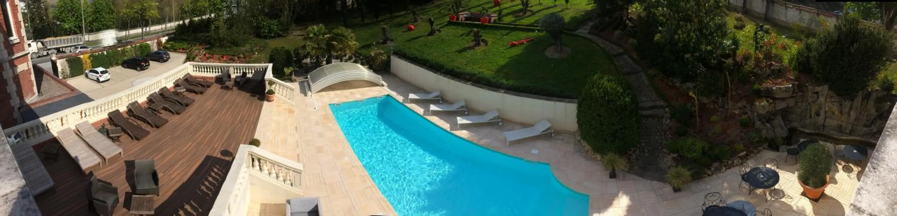 Pool view in Hôtel La Villa Eugene