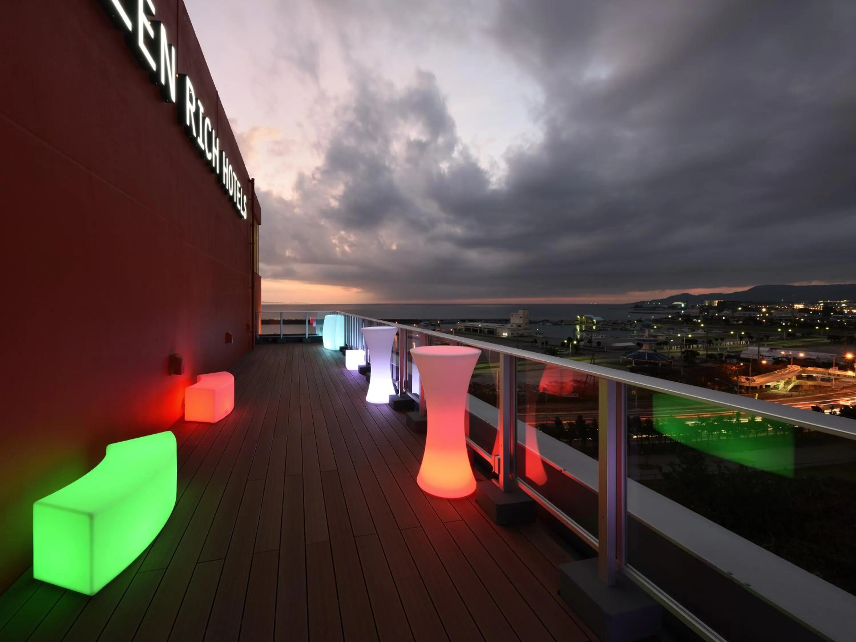 Balcony/Terrace in Green Rich Hotel Okinawa Nago (Artificial hot spring Futamata Yunohana)