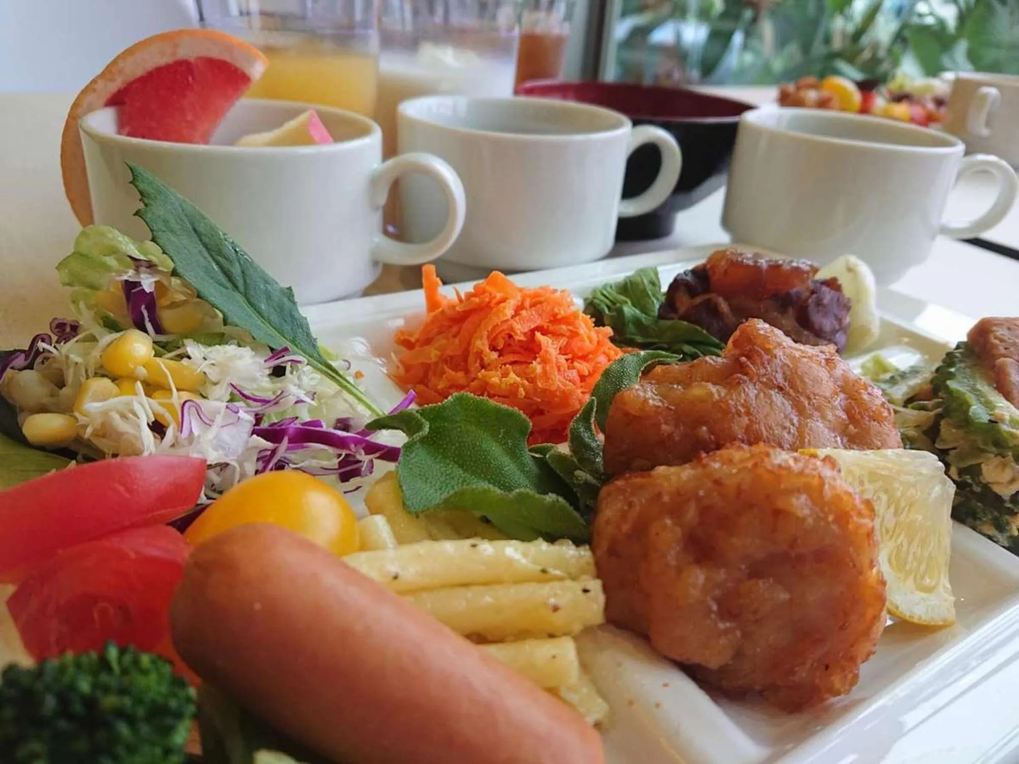 Buffet breakfast in Green Rich Hotel Okinawa Nago (Artificial hot spring Futamata Yunohana)