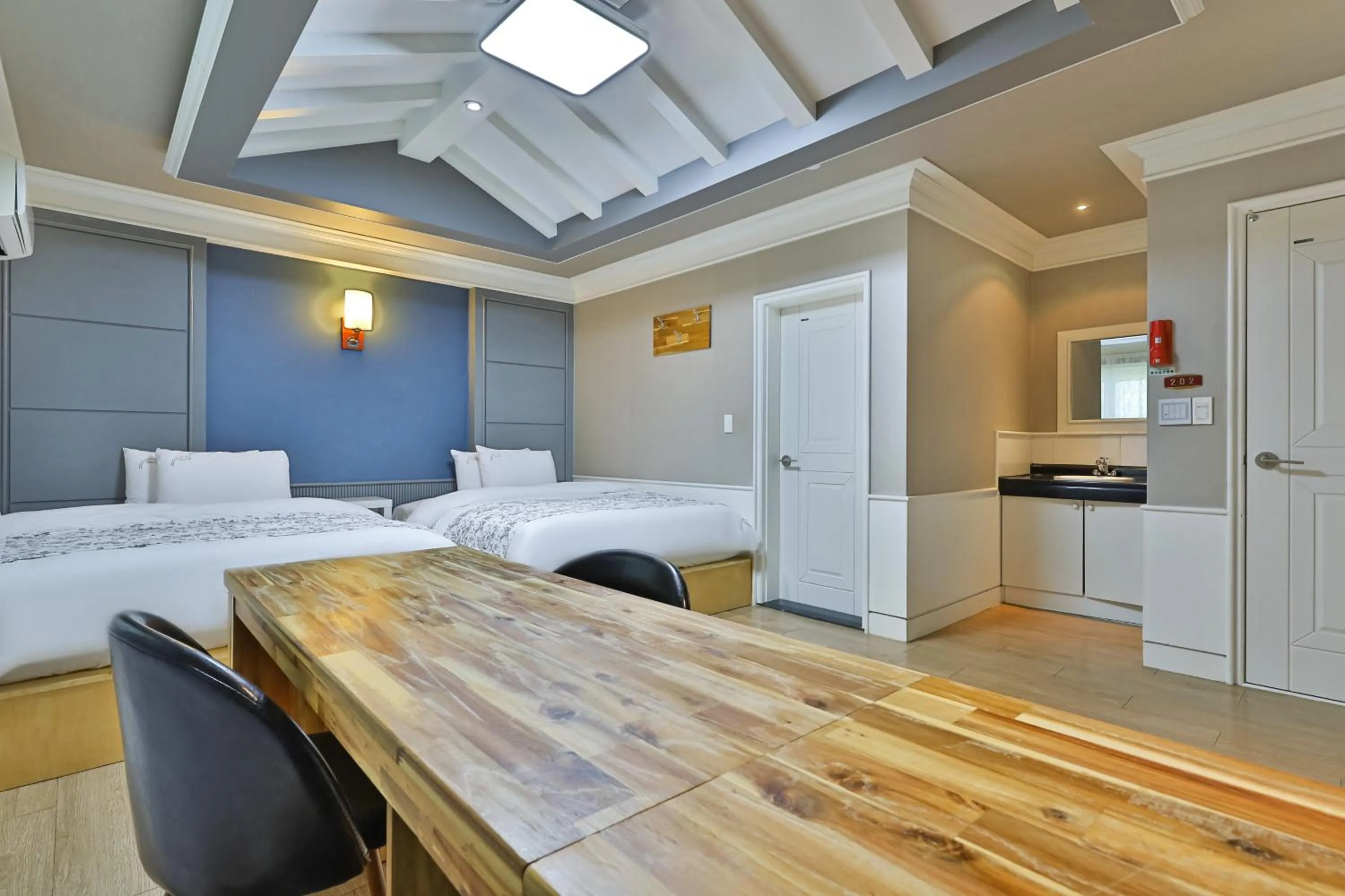 Bed in 히든힐불국사호텔