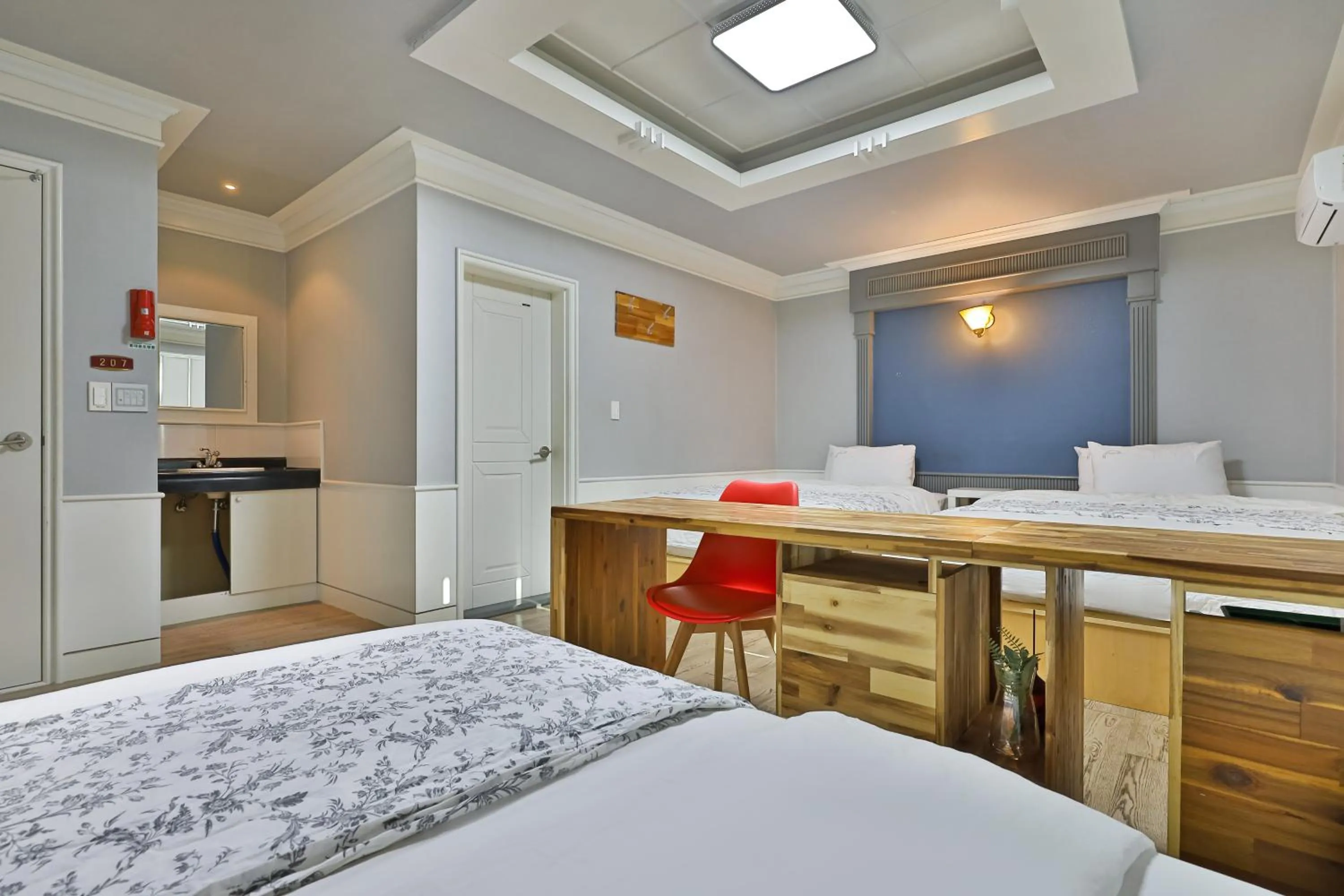 Bed in 히든힐불국사호텔