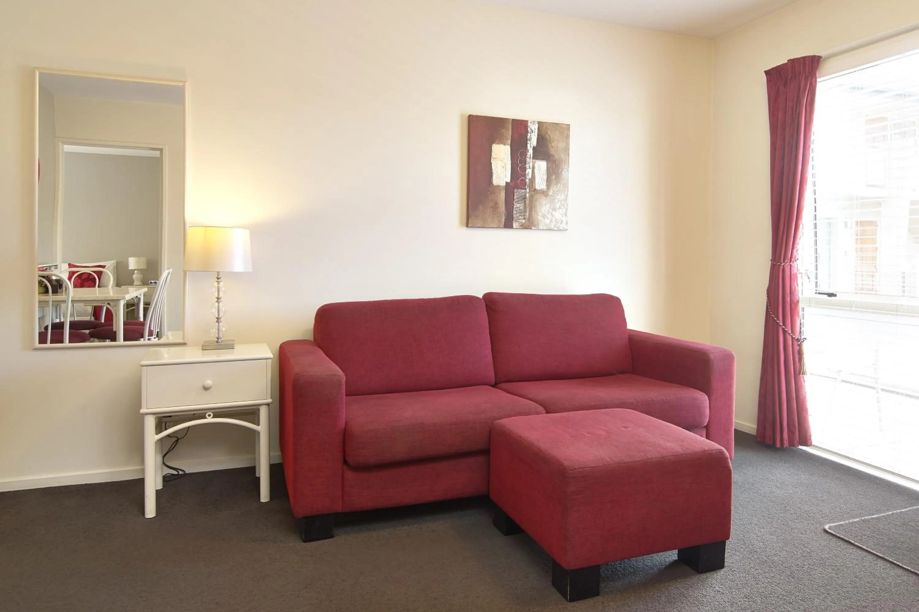 Living room in Apollo Motel