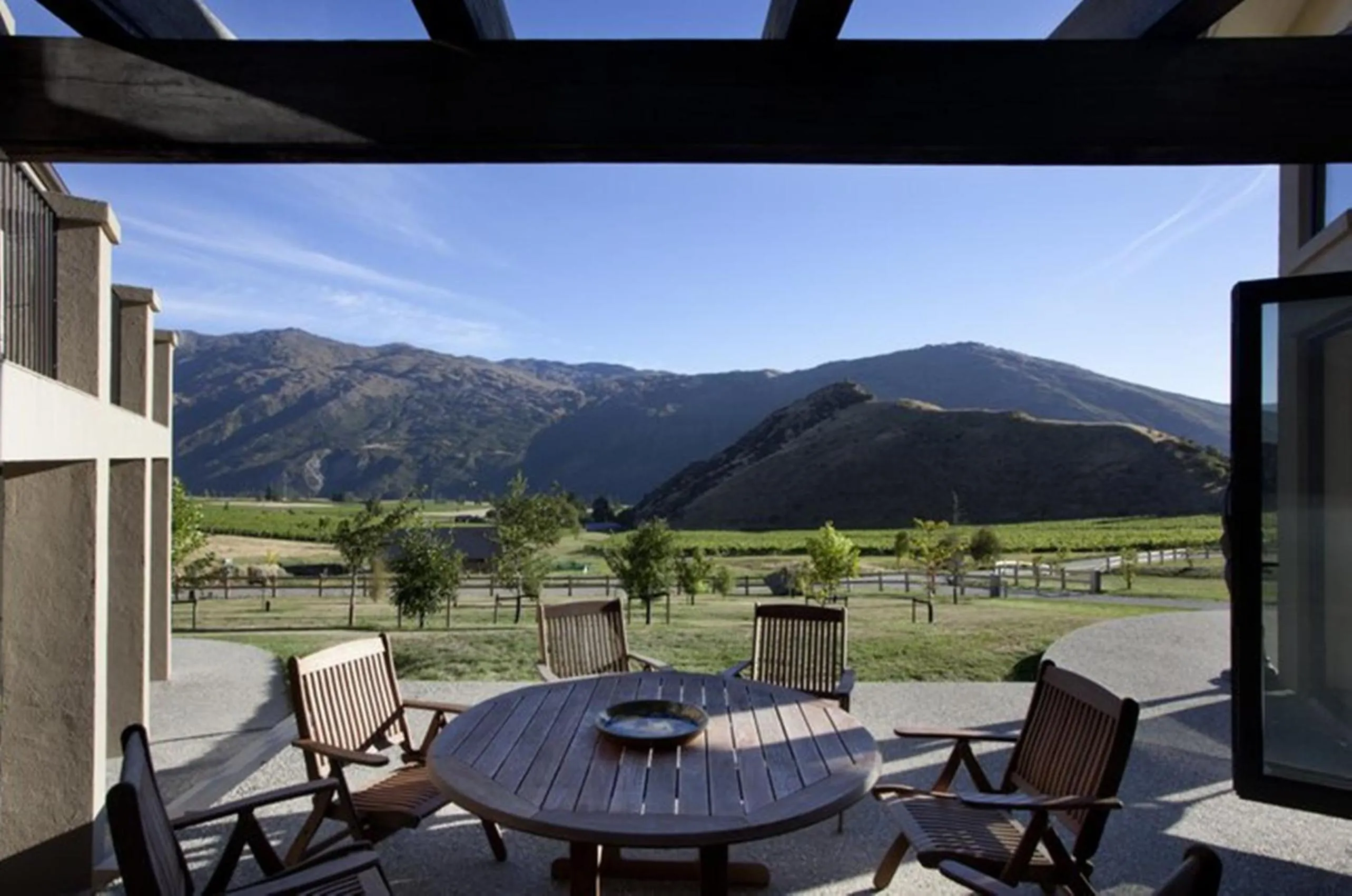 Patio in Gibbston House Boutique B&B
