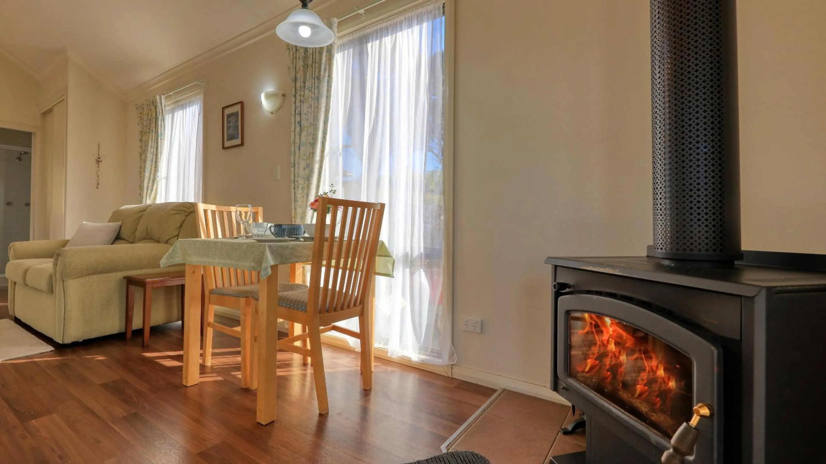 fireplace in Grace Cottages
