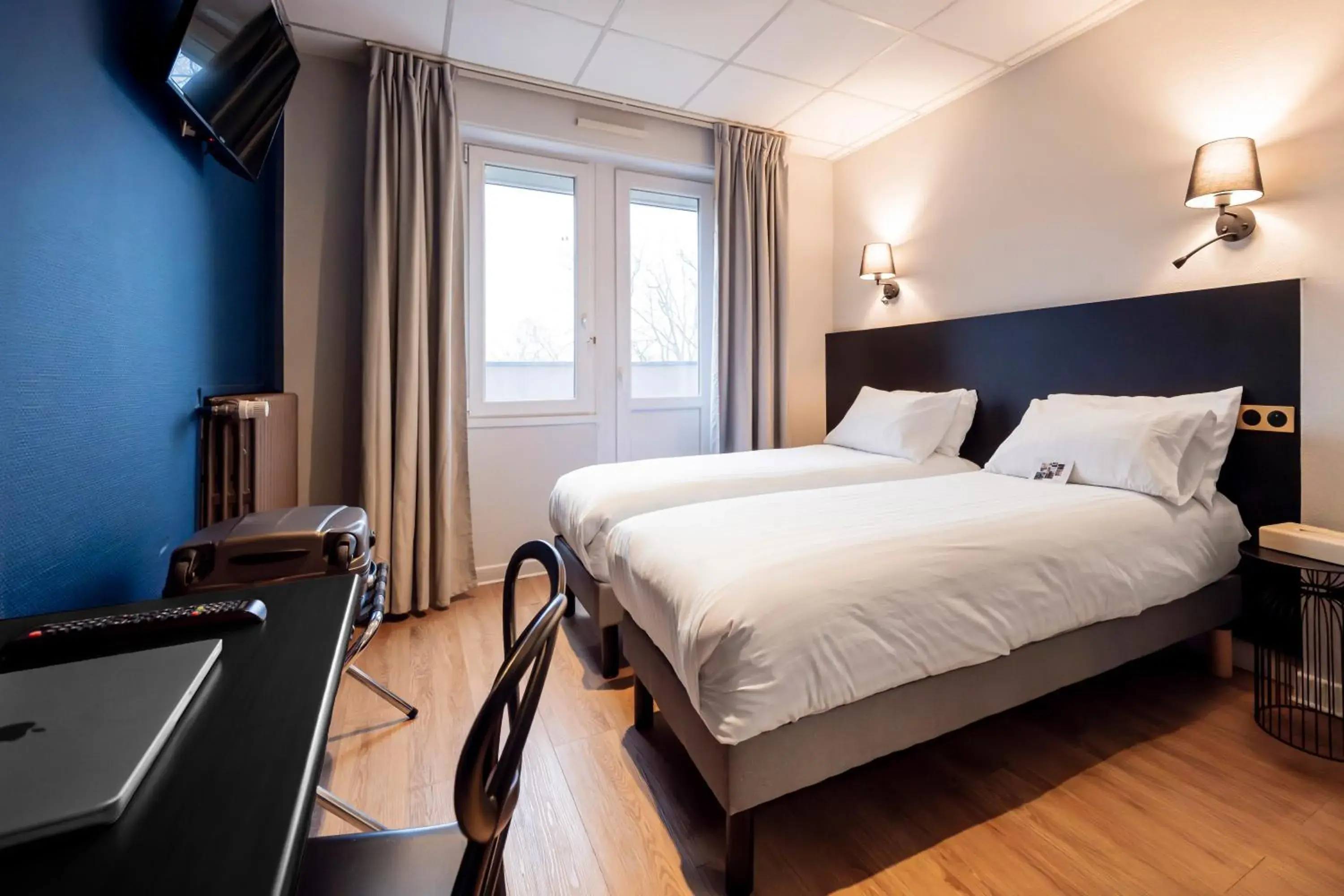 Bedroom, Bed in Hôtel du Parc Thionville Centre Bedroom, Bed in Hôtel du Parc Thionville Centre