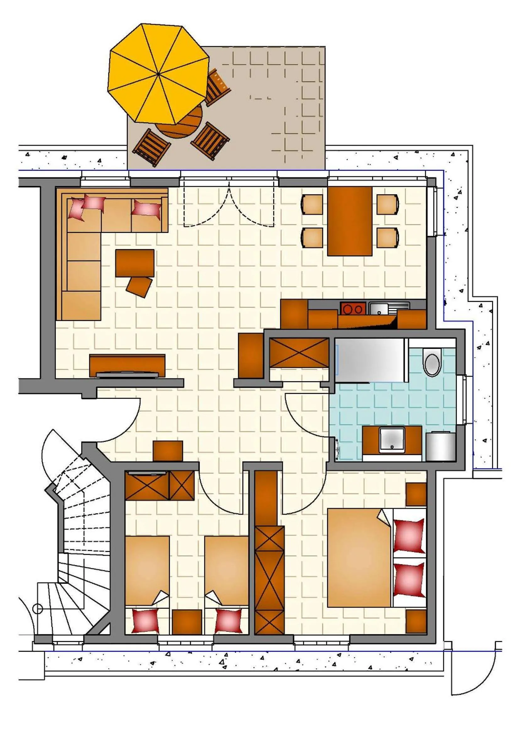 Two-Bedroom Apartment in Am Horizont 3 Terrasse & Parkplatz 2 SZ Zingst