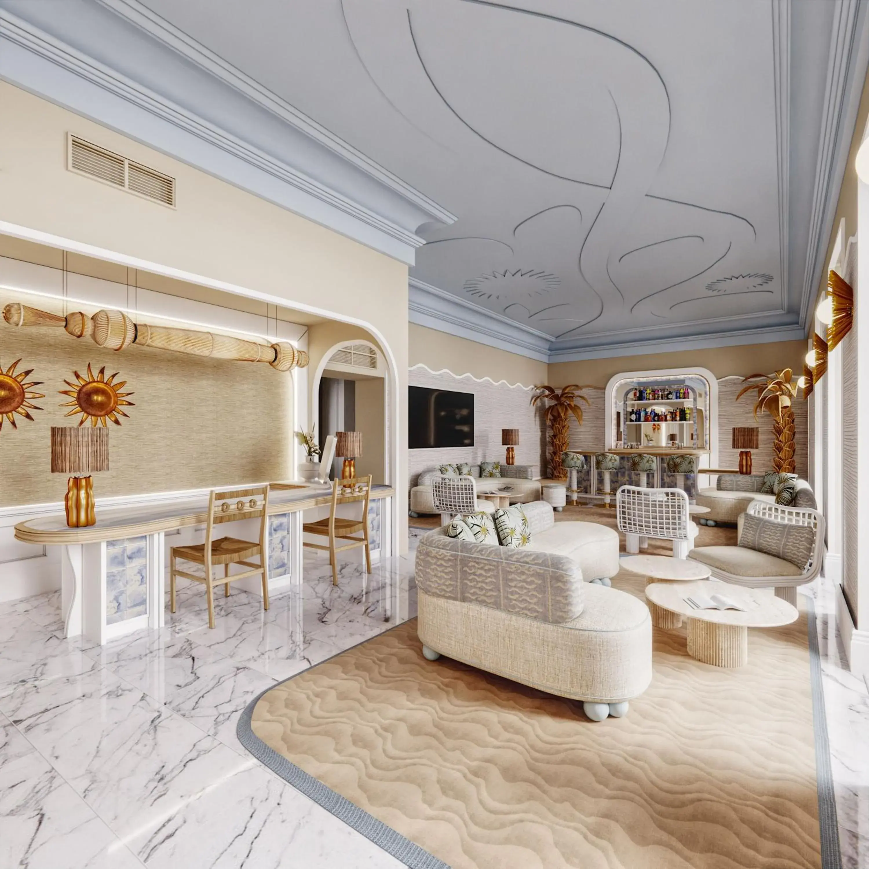 Lounge or bar in La Malmaison Nice Boutique Hôtel Lounge or bar in La Malmaison Nice Boutique Hôtel