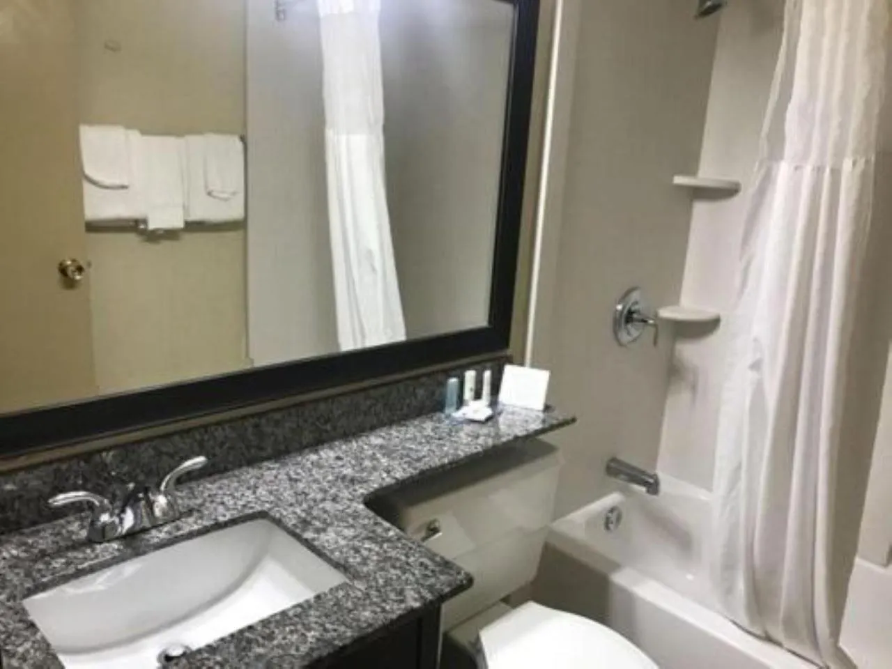 Bathroom in Clarion Hotel Fort Mill Near Amusement Park