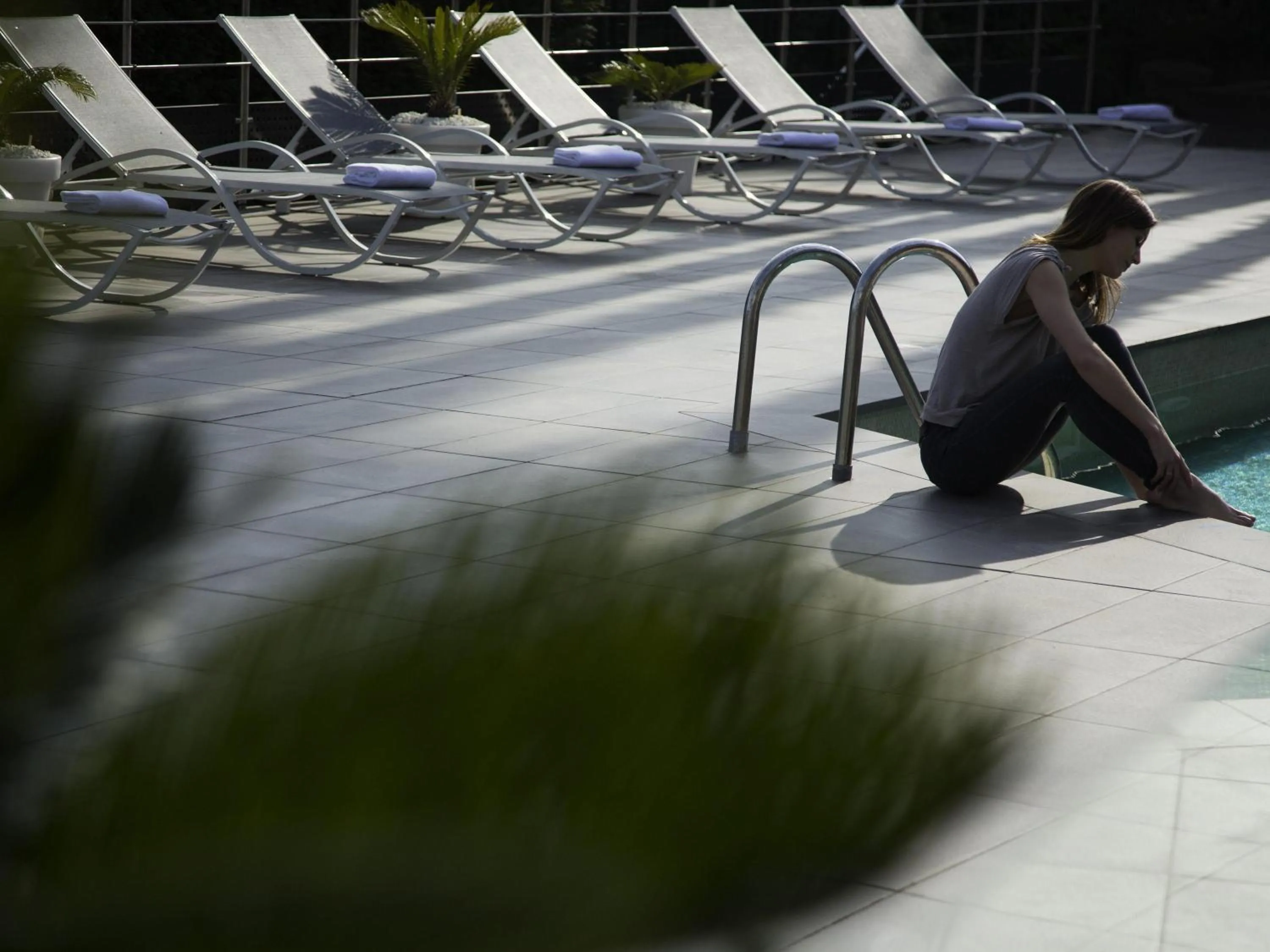 Pool view in Novotel Marseille Vieux Port