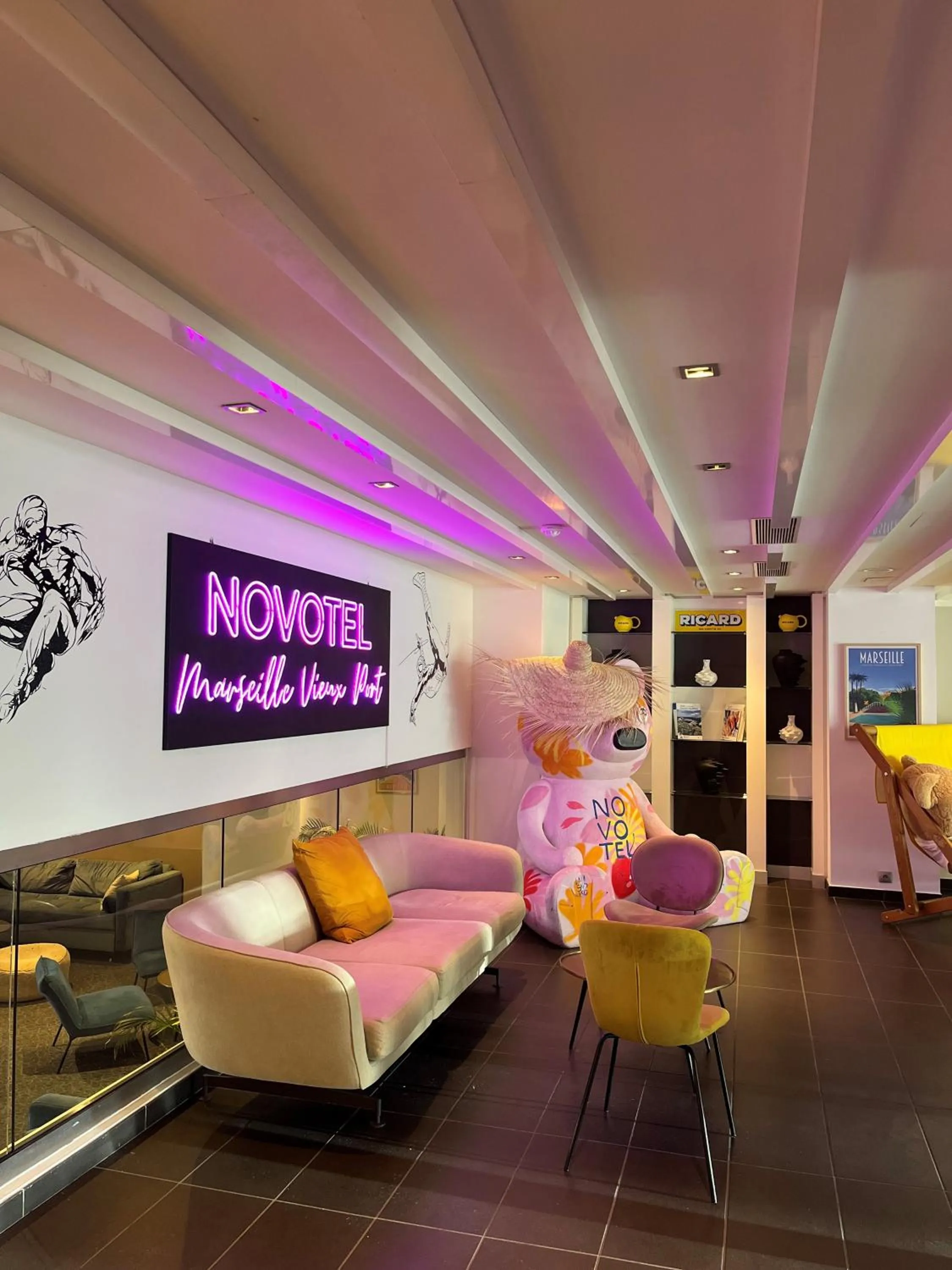 Seating area in Novotel Marseille Vieux Port