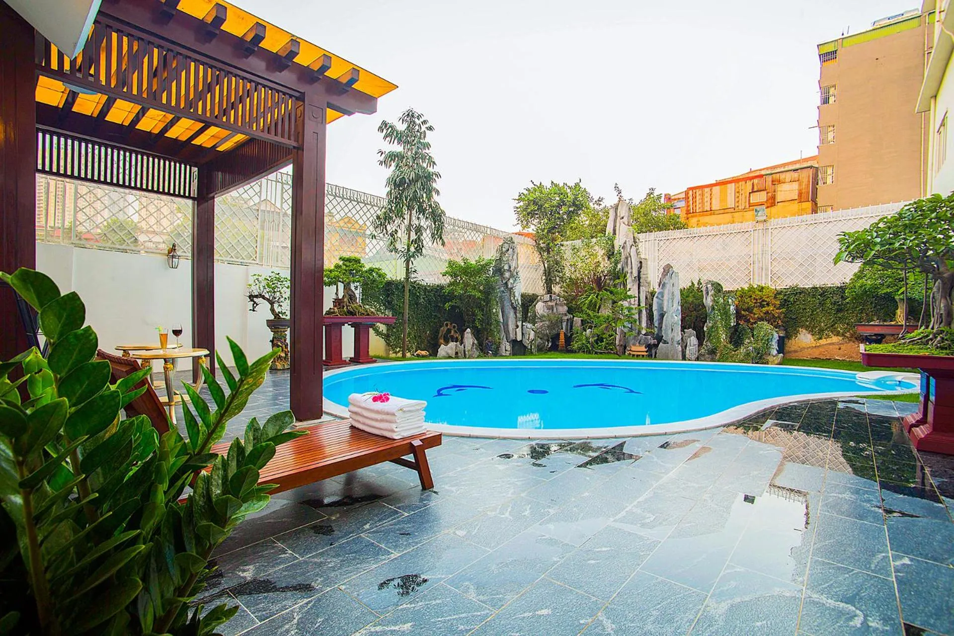 Decorative detail, Swimming Pool in New Era Hotel & Villa