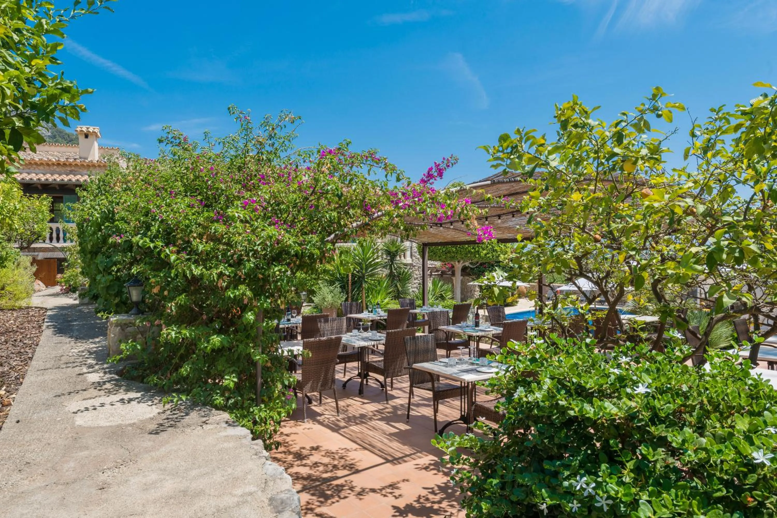 Patio in New Can Furios Hotel by Can Calco Hotels