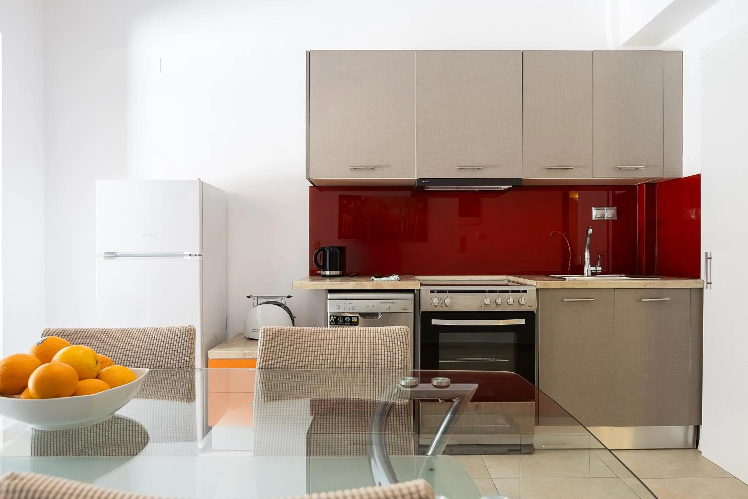 Kitchen or kitchenette in Pantheon Villas & Suites