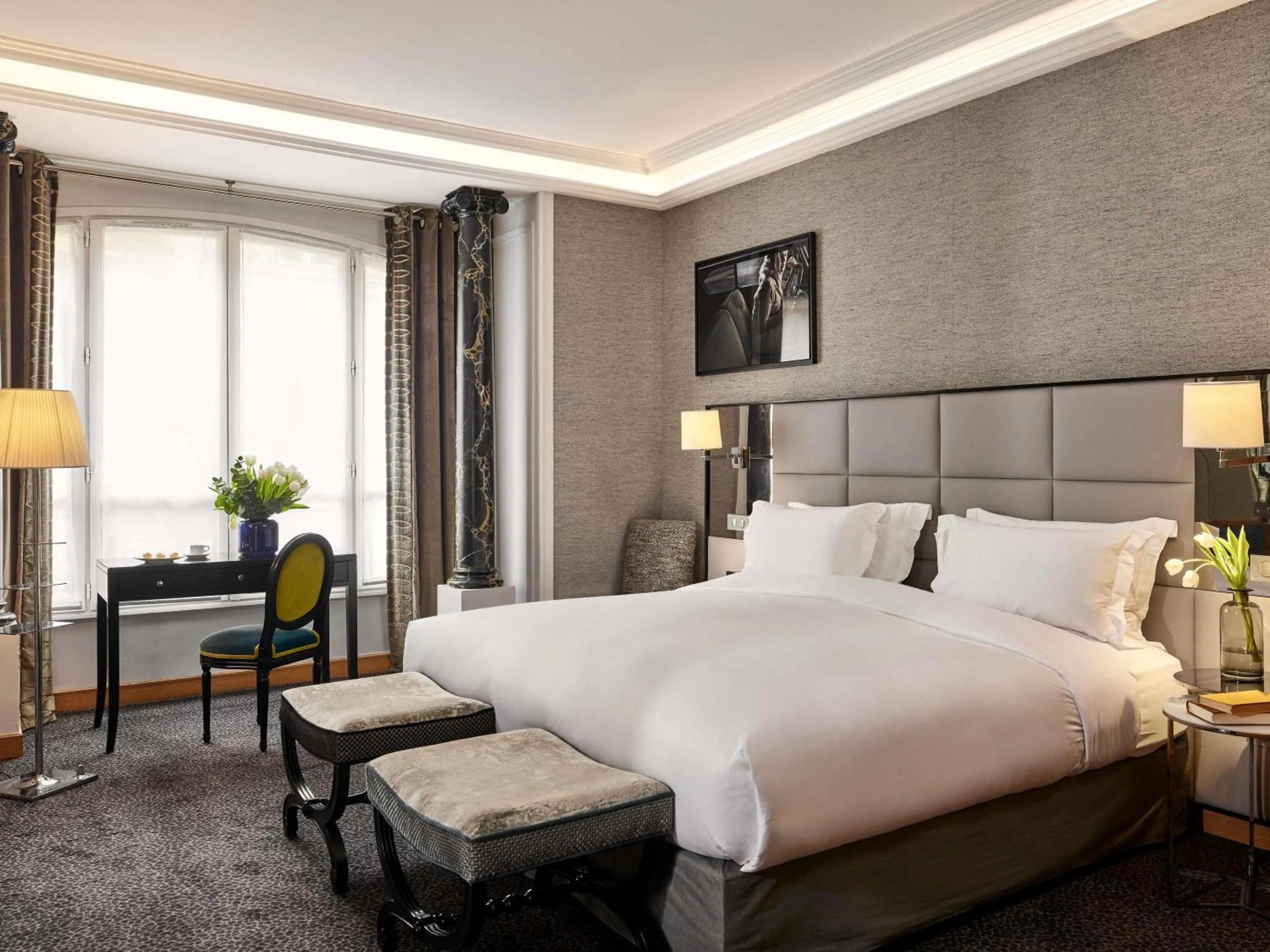 Bedroom, Bed in Sofitel Paris Baltimore Tour Eiffel