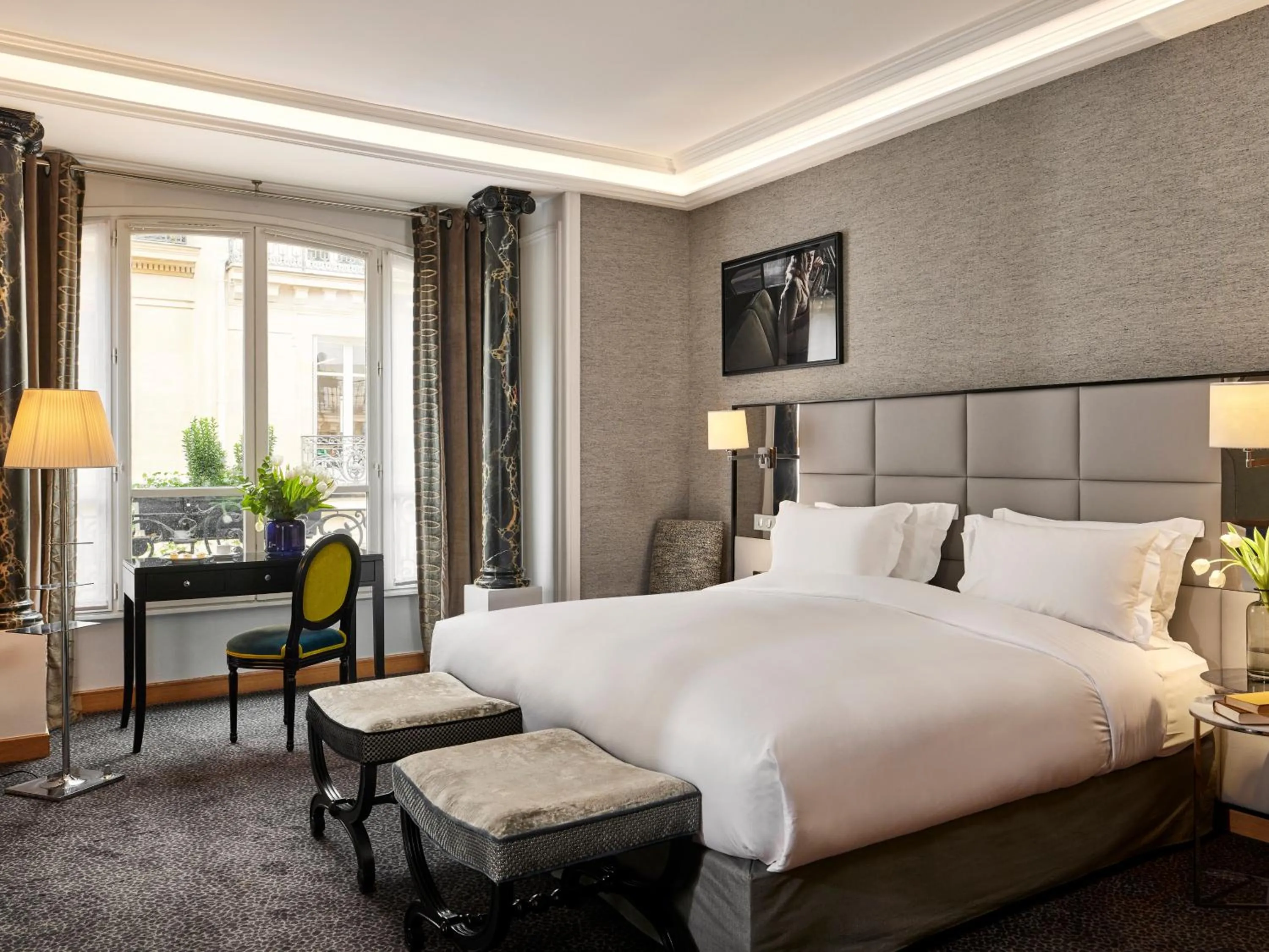 Bedroom, Bed in Sofitel Paris Baltimore Tour Eiffel