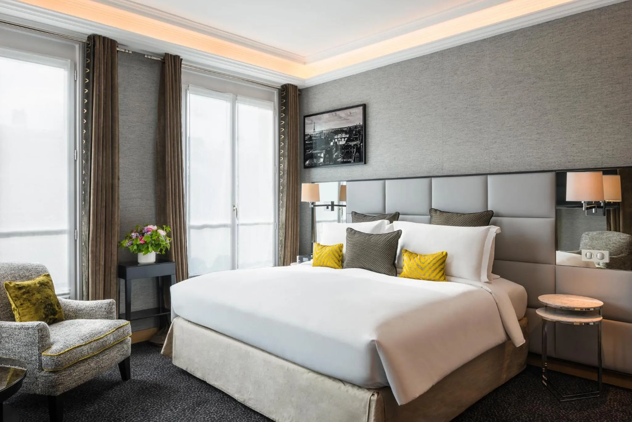 Bedroom, Bed in Sofitel Paris Baltimore Tour Eiffel