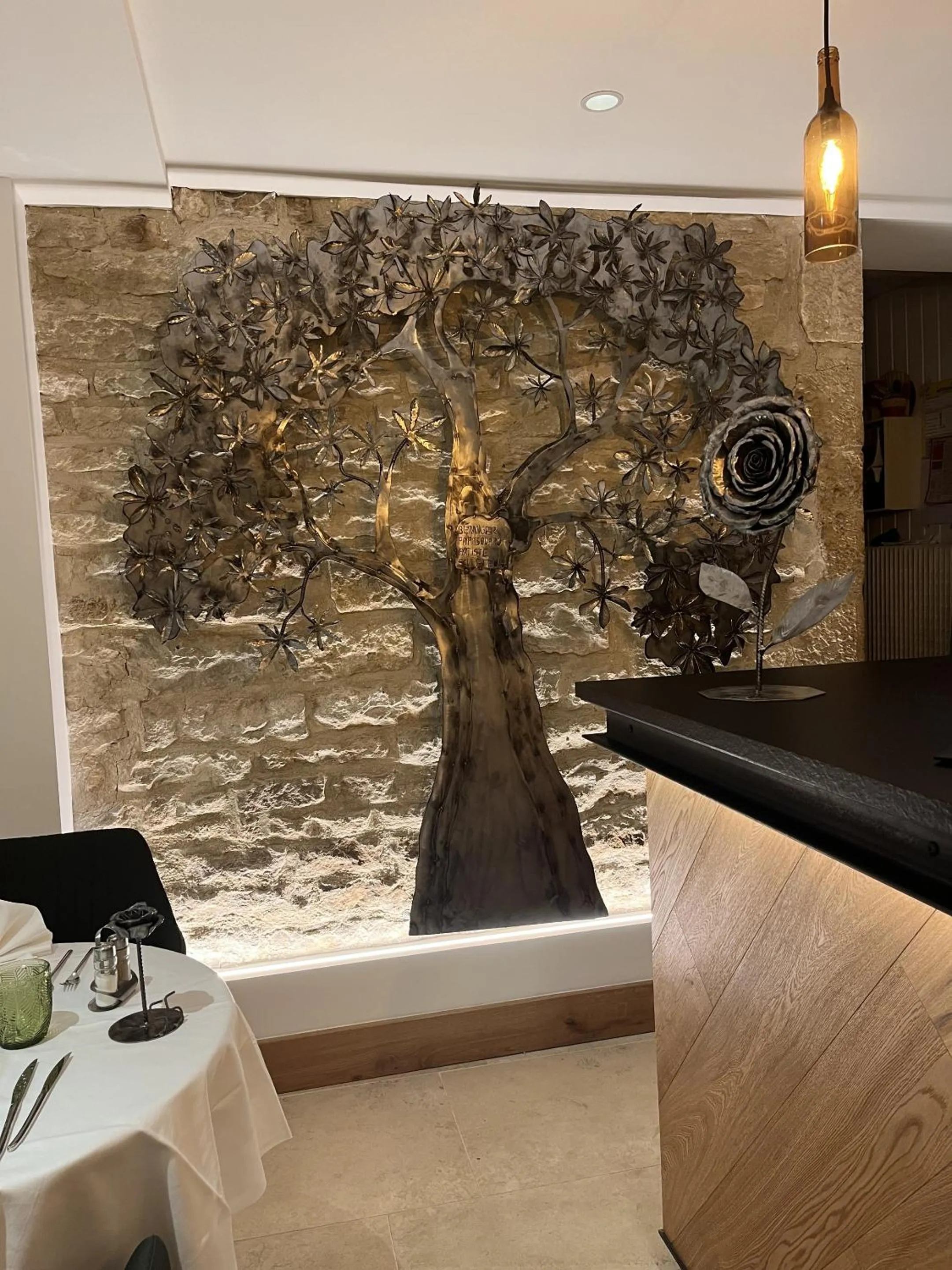 Dining area in Logis Le Marronnier