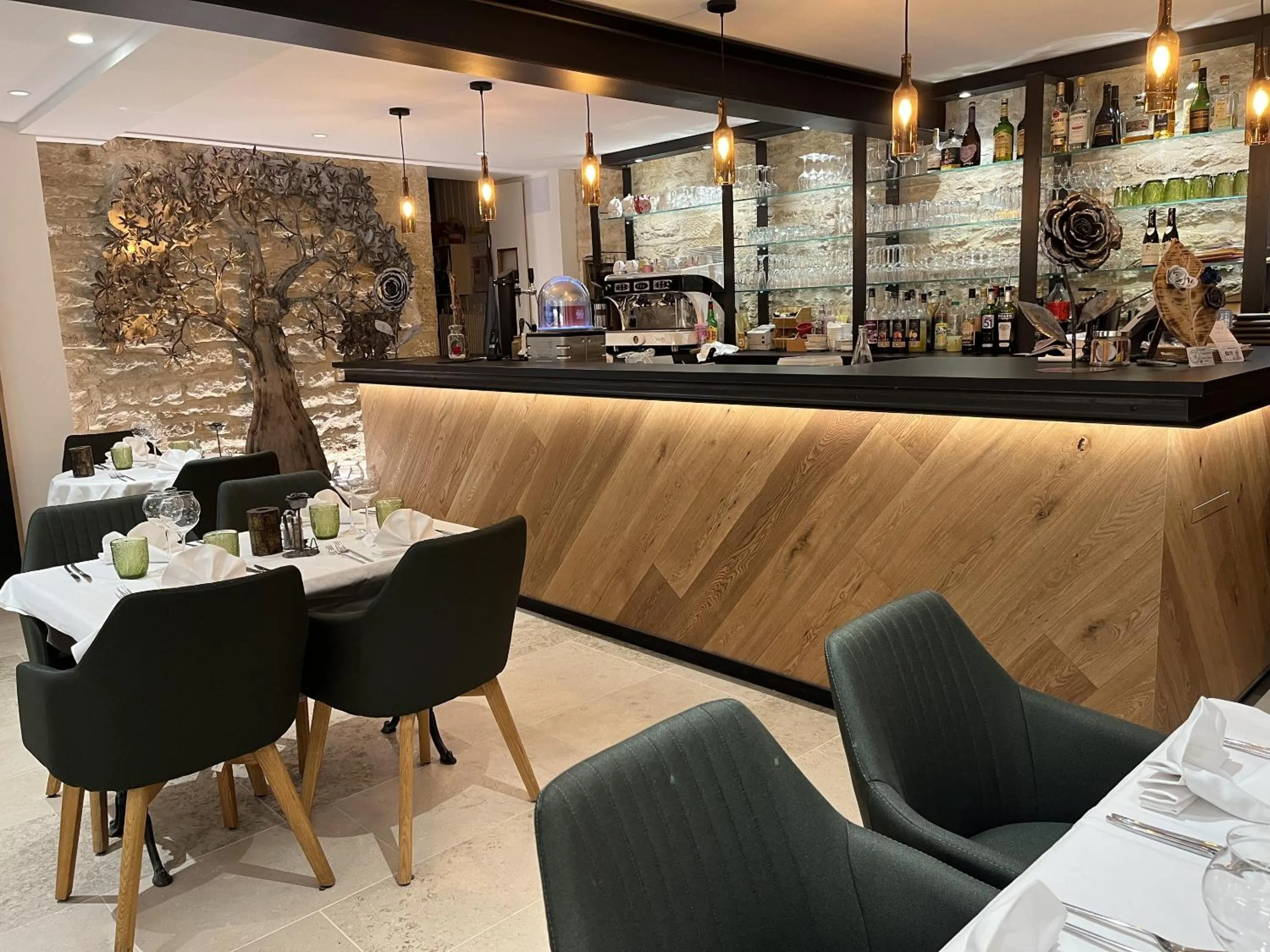 Dining area in Logis Le Marronnier