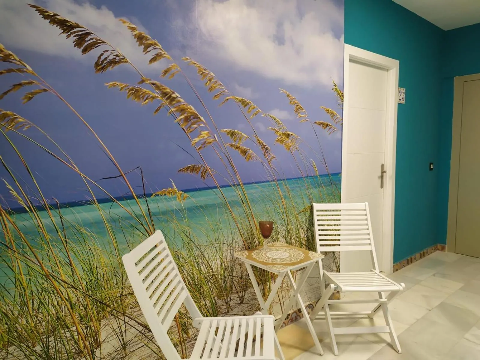 Seating area in Málaga Centro Hostel