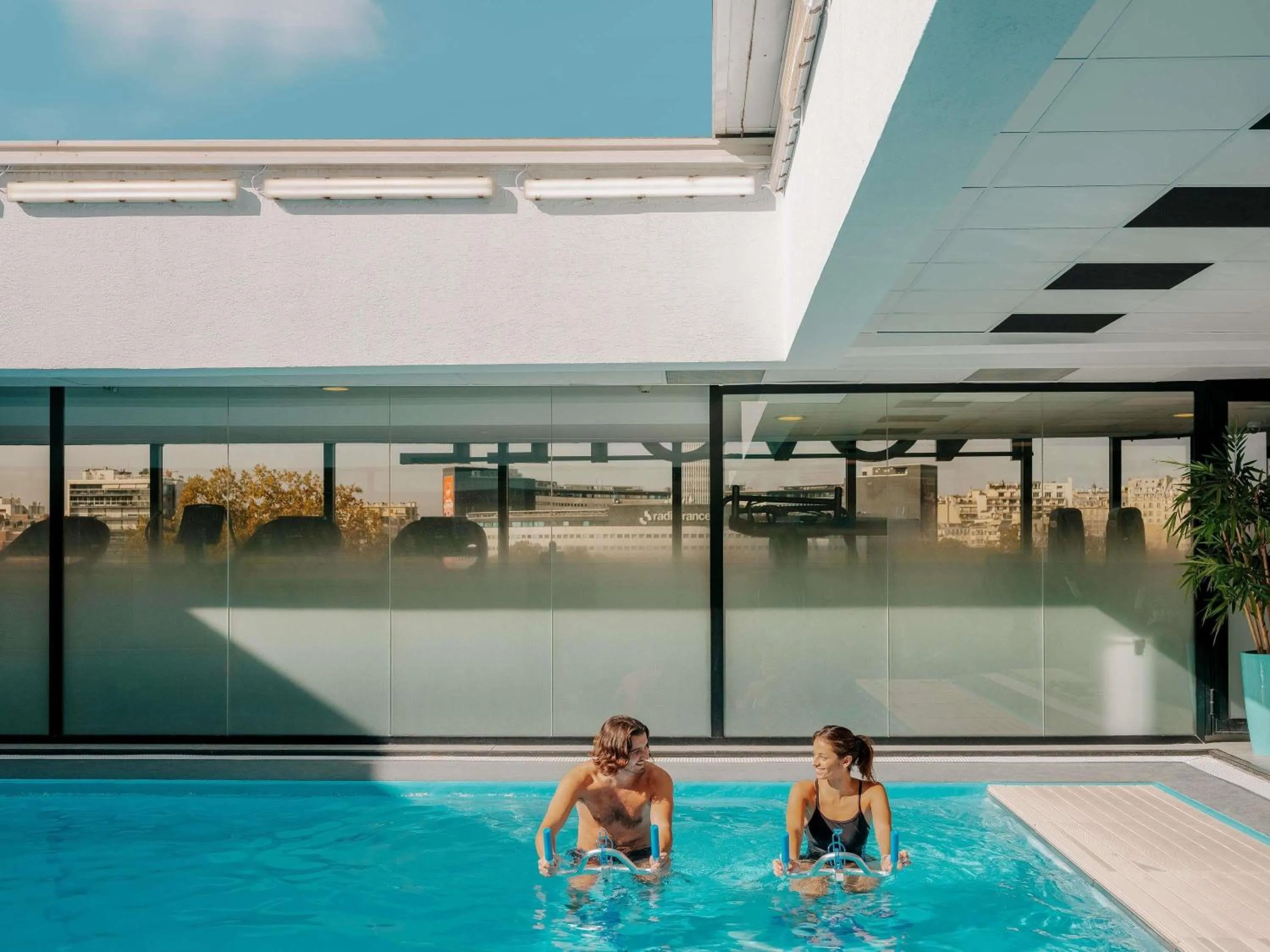 Pool view in Novotel Paris Centre Tour Eiffel