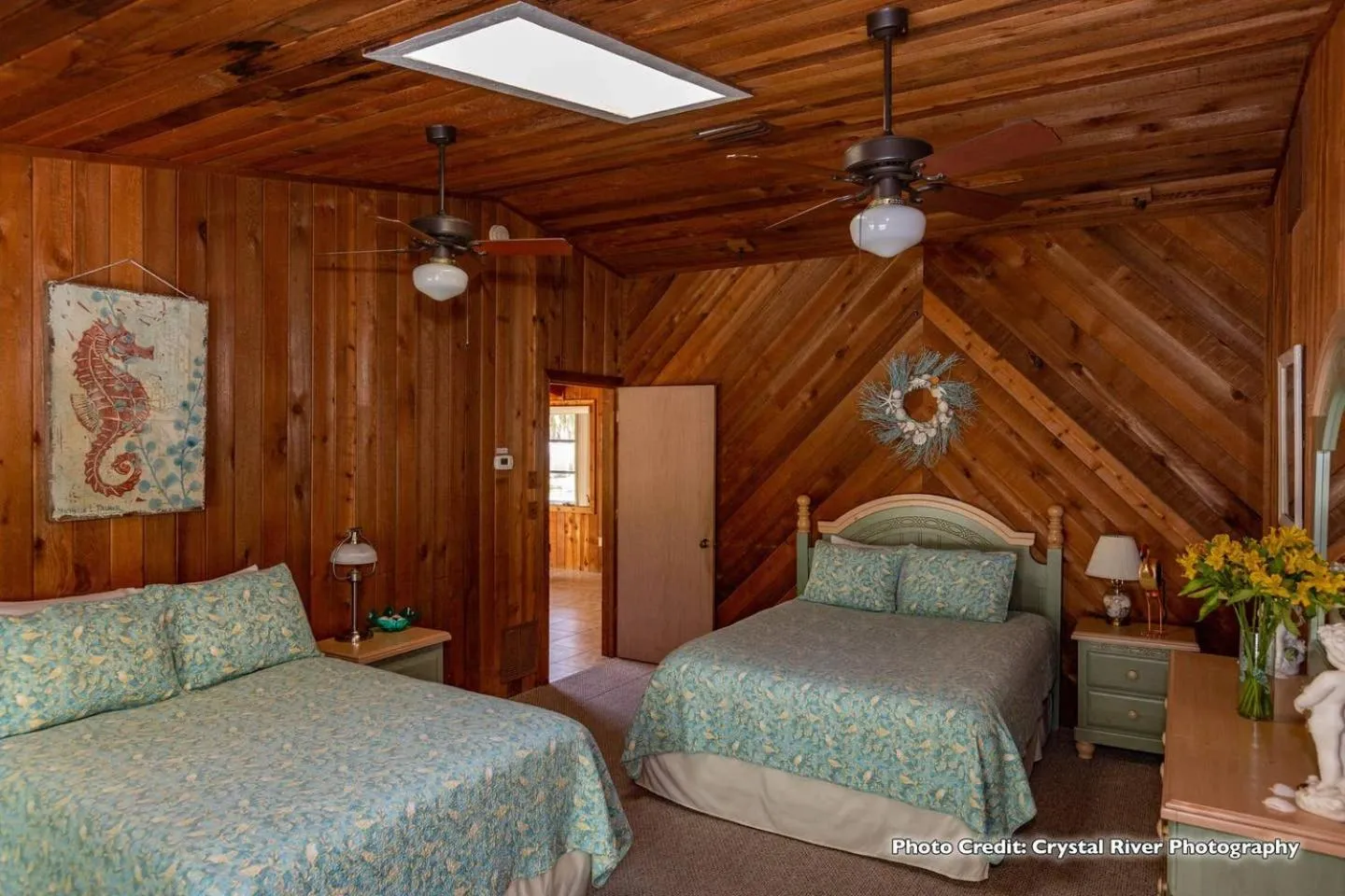Bed in Riverfront Treetop Bungalow