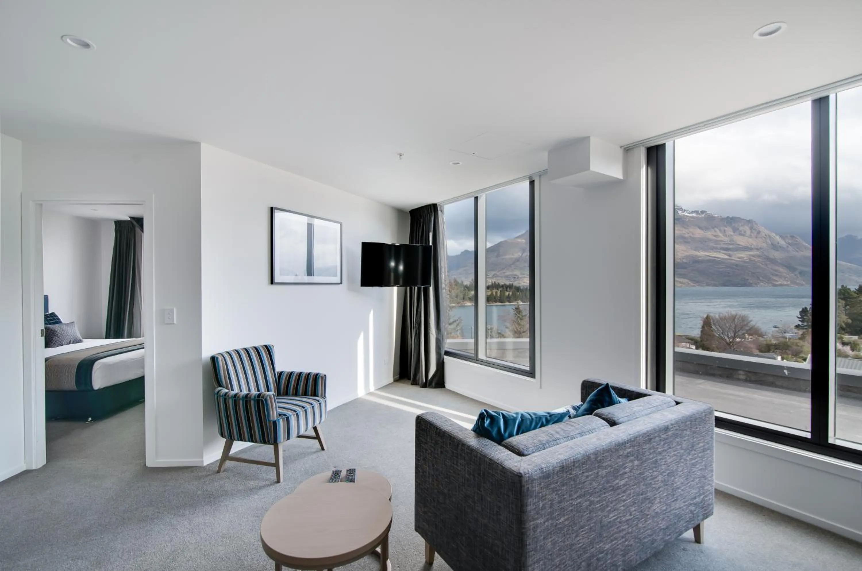 Natural landscape, Bed in Ramada by Wyndham Queenstown Central