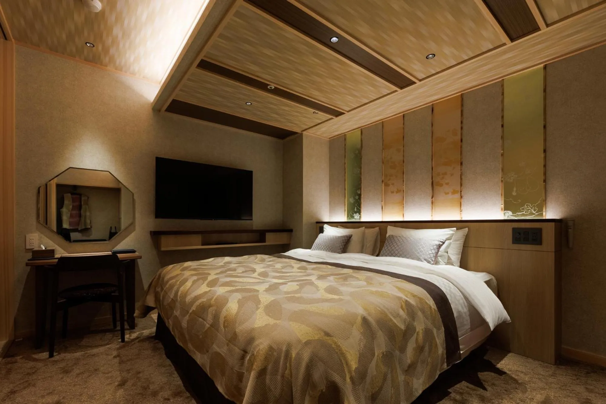 Bed in Kinugawa Grand Hotel Yumenotoki